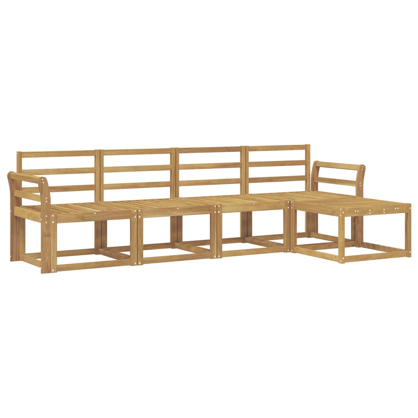 Buiten bankenset 5 pcs Wit 253 x 122,5 x 73 cm