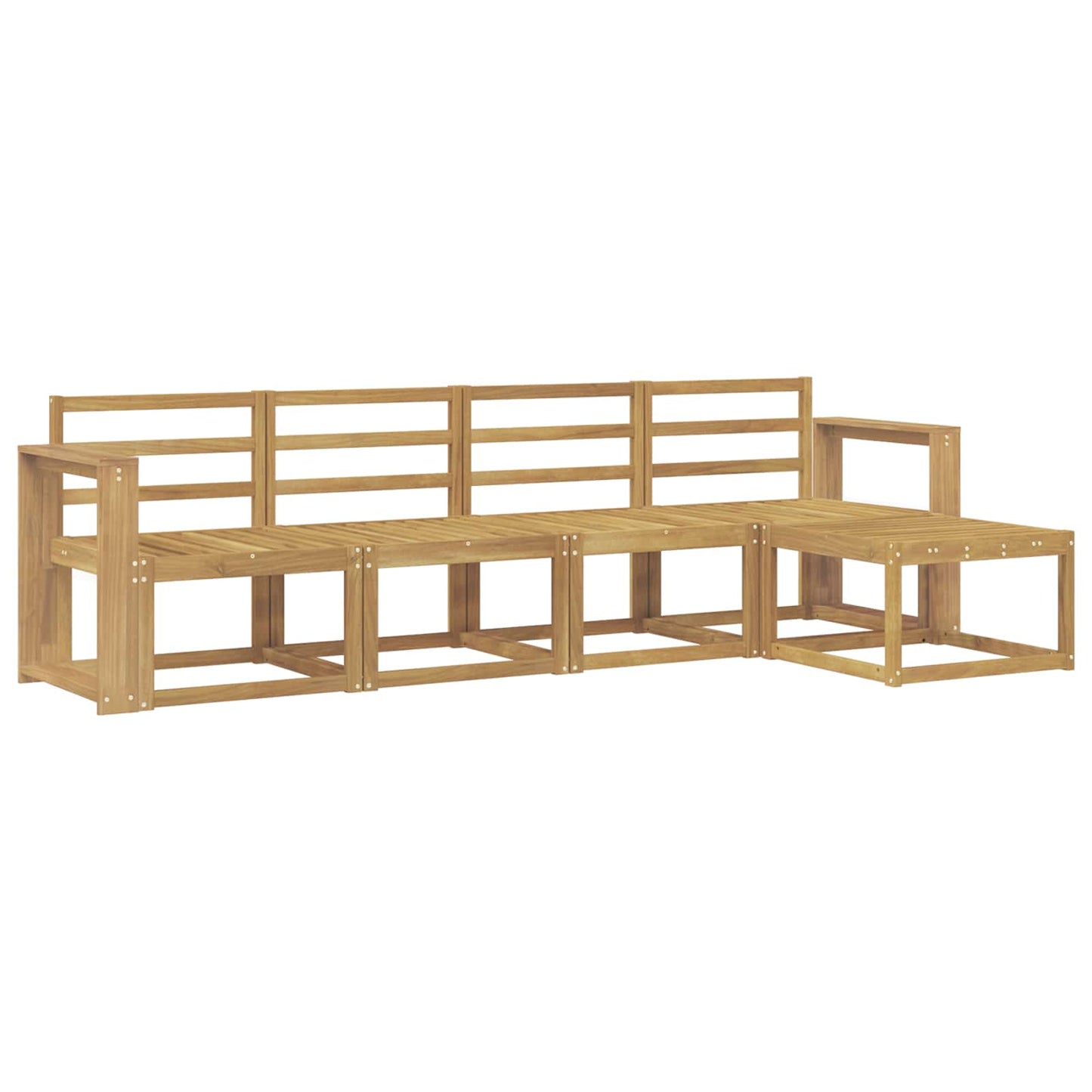 Buiten bankenset 5 pcs Wit 257 x 122,5 x 73 cm