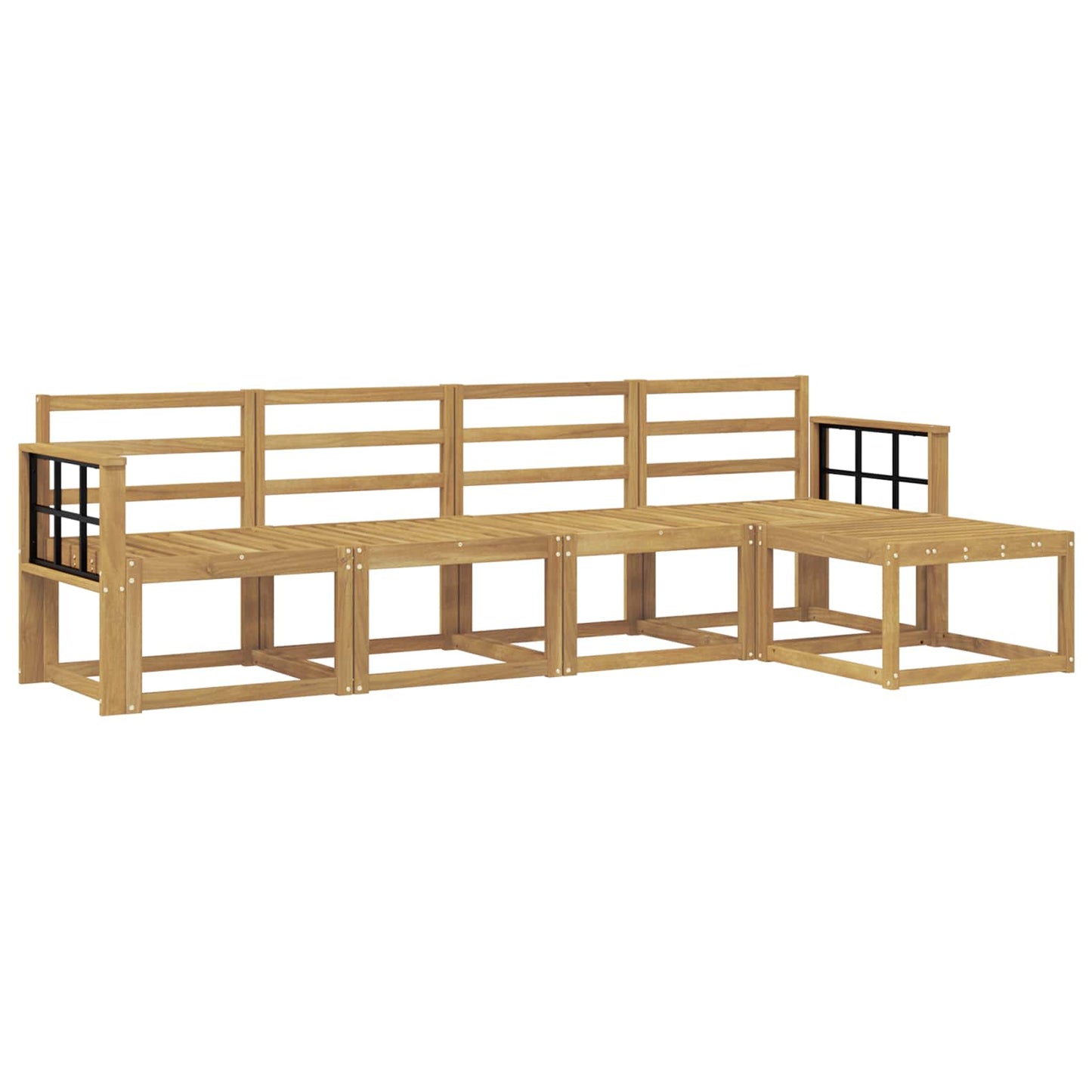 Buiten bankenset 5 pcs Wit 249 x 122,5 x 73 cm