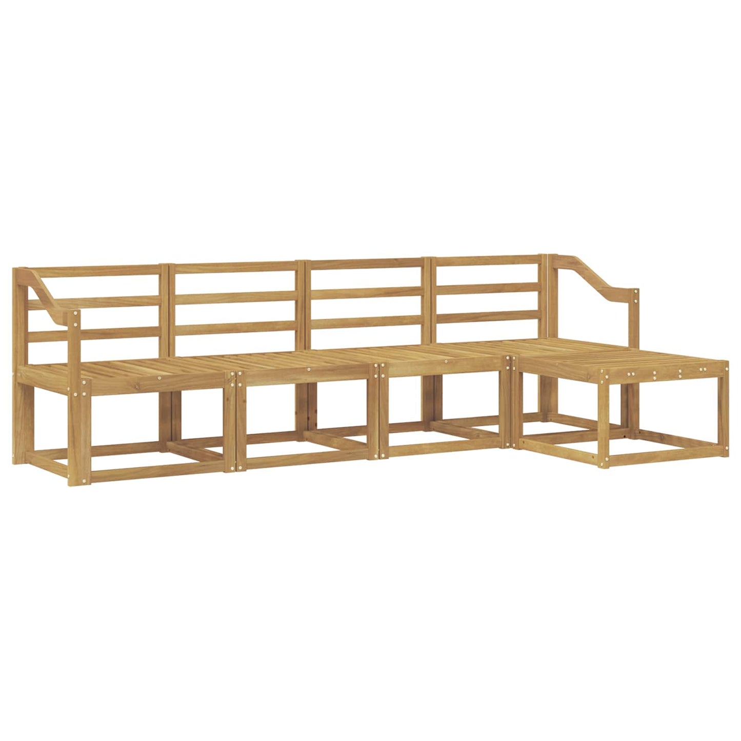 Buiten bankenset 5 pcs Wit 245 x 122,5 x 73 cm