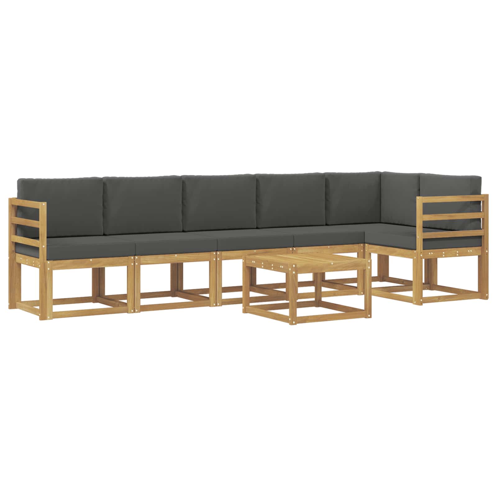 Buiten bankenset 7 pcs Wit en antracietkleurig Polyester is nu te koop bij PeponiXL, paradijselijk wonen!