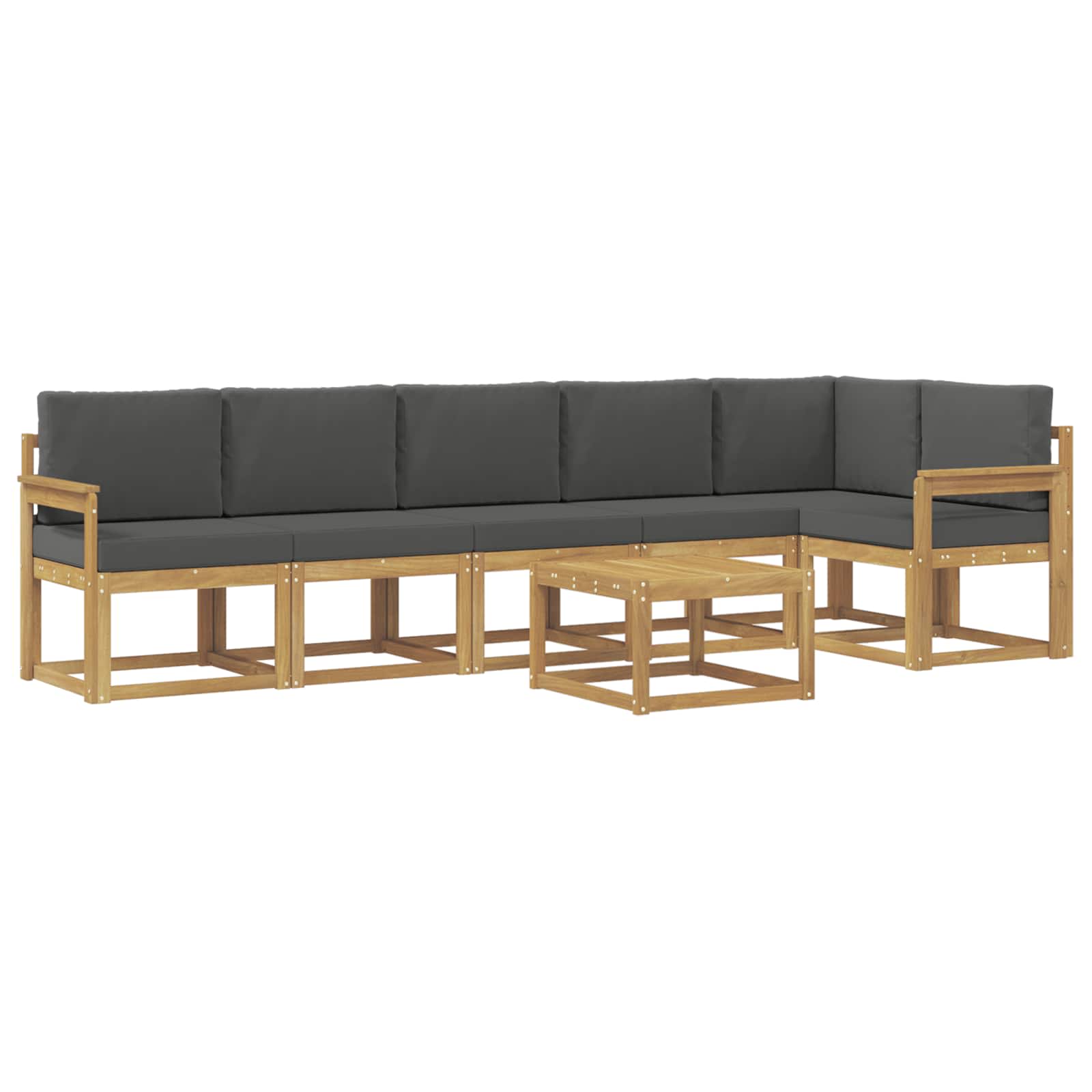 Buiten bankenset 7 pcs Wit en antracietkleurig Polyester is nu te koop bij PeponiXL, paradijselijk wonen!