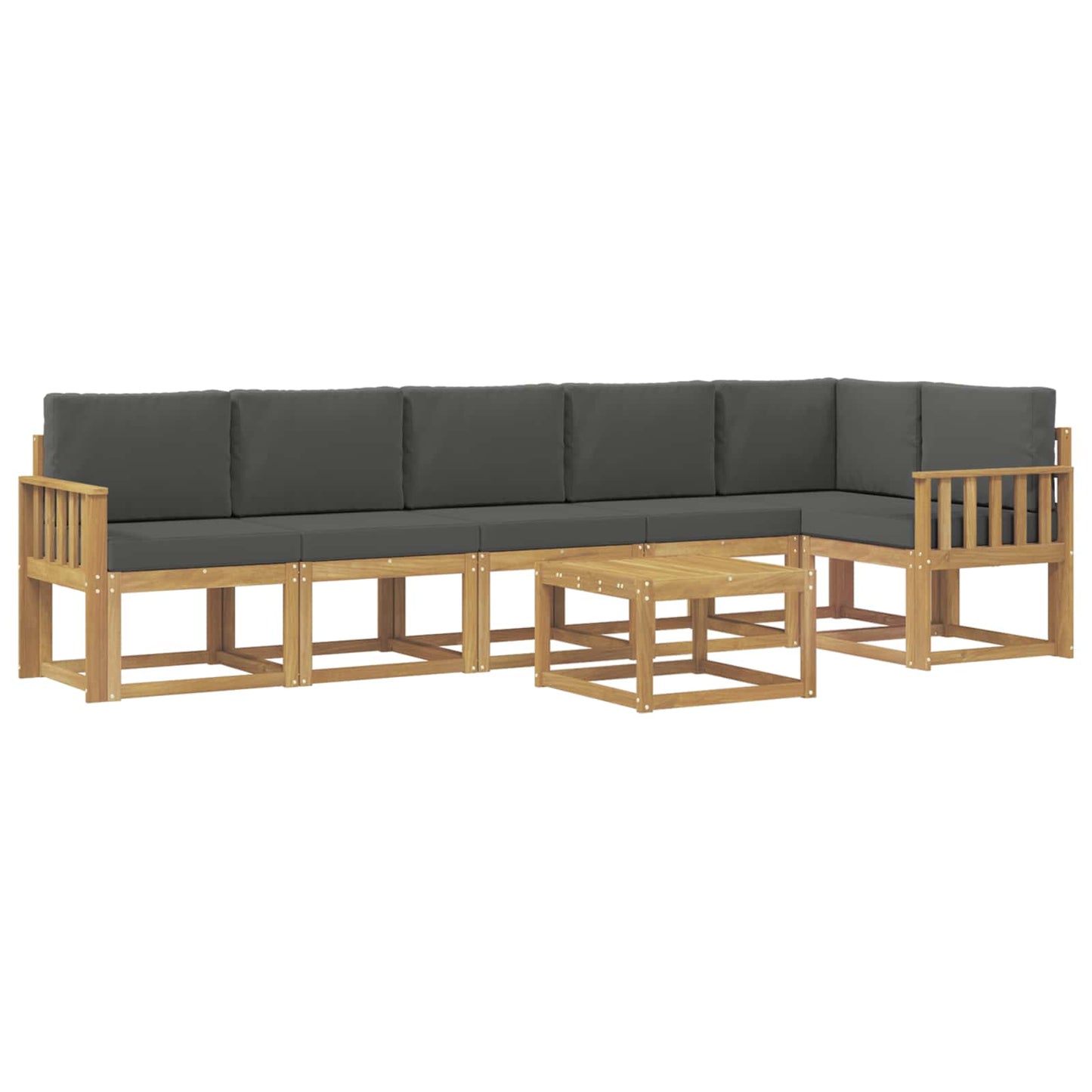 Buiten bankenset 7 pcs Wit en antracietkleurig Polyester is nu te koop bij PeponiXL, paradijselijk wonen!
