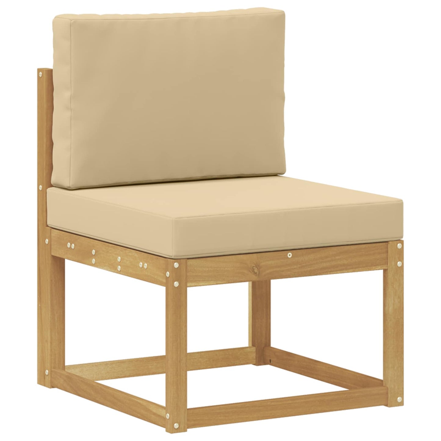 Buiten bankenset met kussen 7 pcs Wit en Beige Polyester is nu te koop bij PeponiXL, paradijselijk wonen!