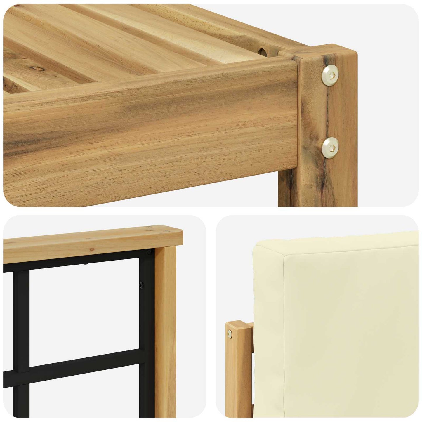Buiten bankenset met kussen 7 pcs Wit en crèmekleurig Polyester is nu te koop bij PeponiXL, paradijselijk wonen!