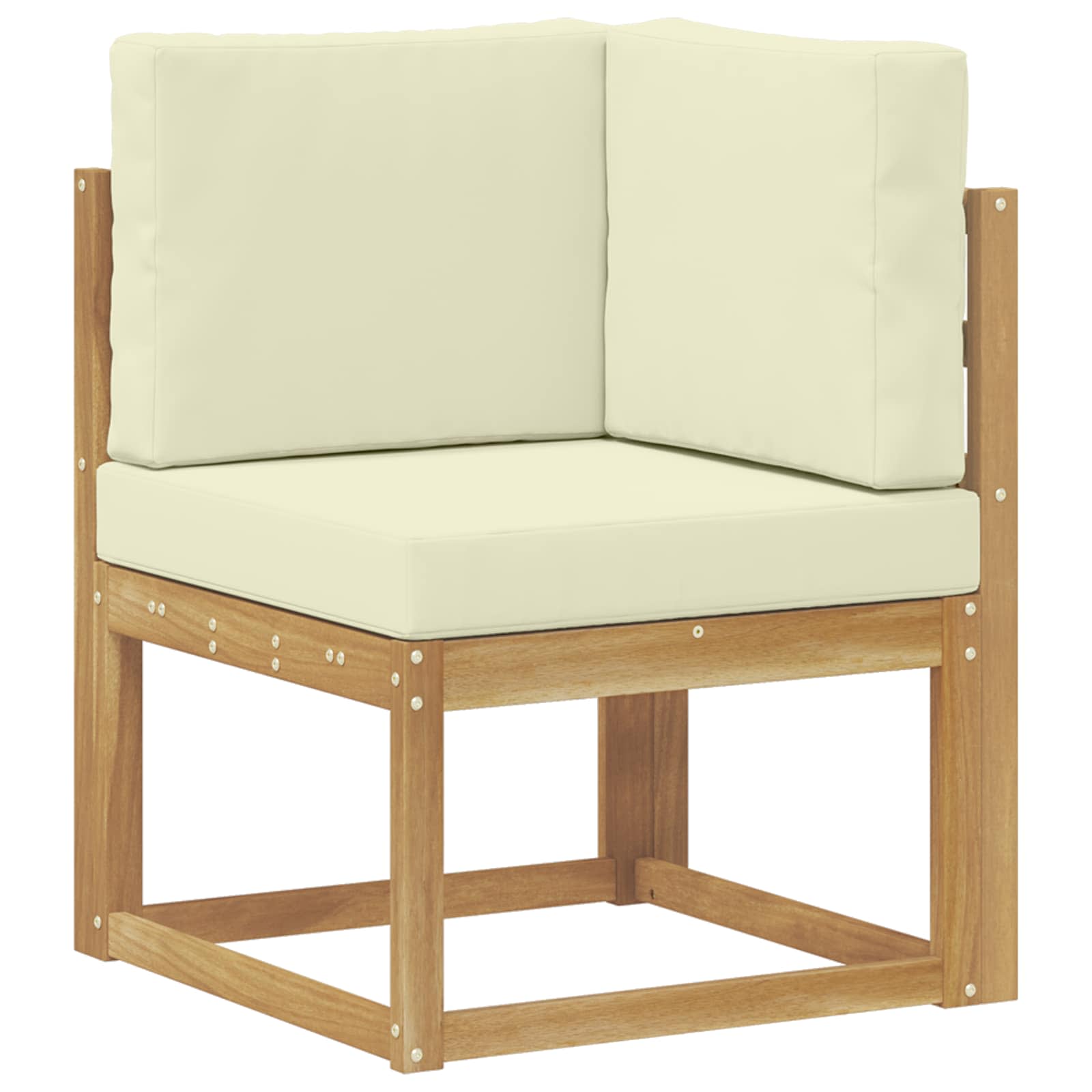 Buiten bankenset met kussen 7 pcs Wit en crèmekleurig Polyester is nu te koop bij PeponiXL, paradijselijk wonen!