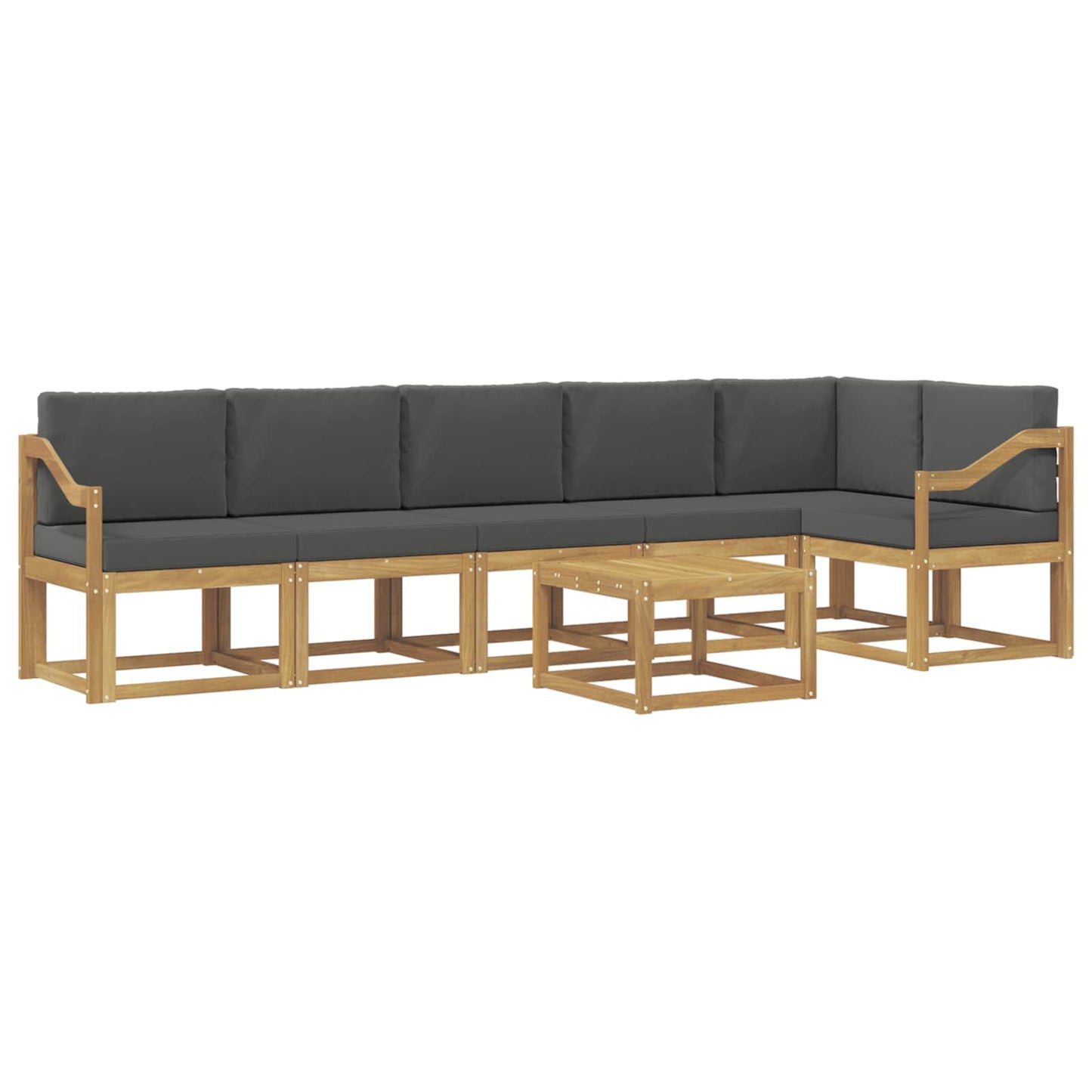 Buiten bankenset 7 pcs Wit en antracietkleurig Polyester is nu te koop bij PeponiXL, paradijselijk wonen!