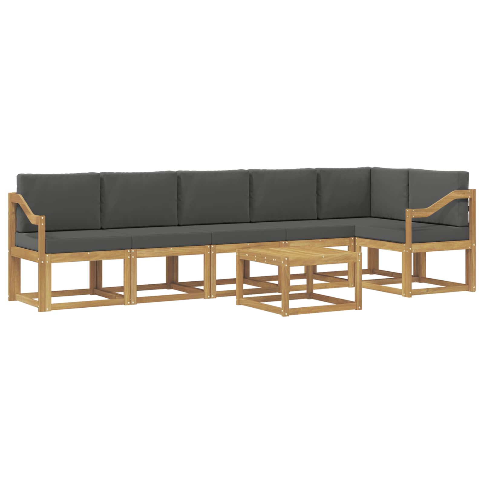 Buiten bankenset 7 pcs Wit en antracietkleurig Polyester is nu te koop bij PeponiXL, paradijselijk wonen!