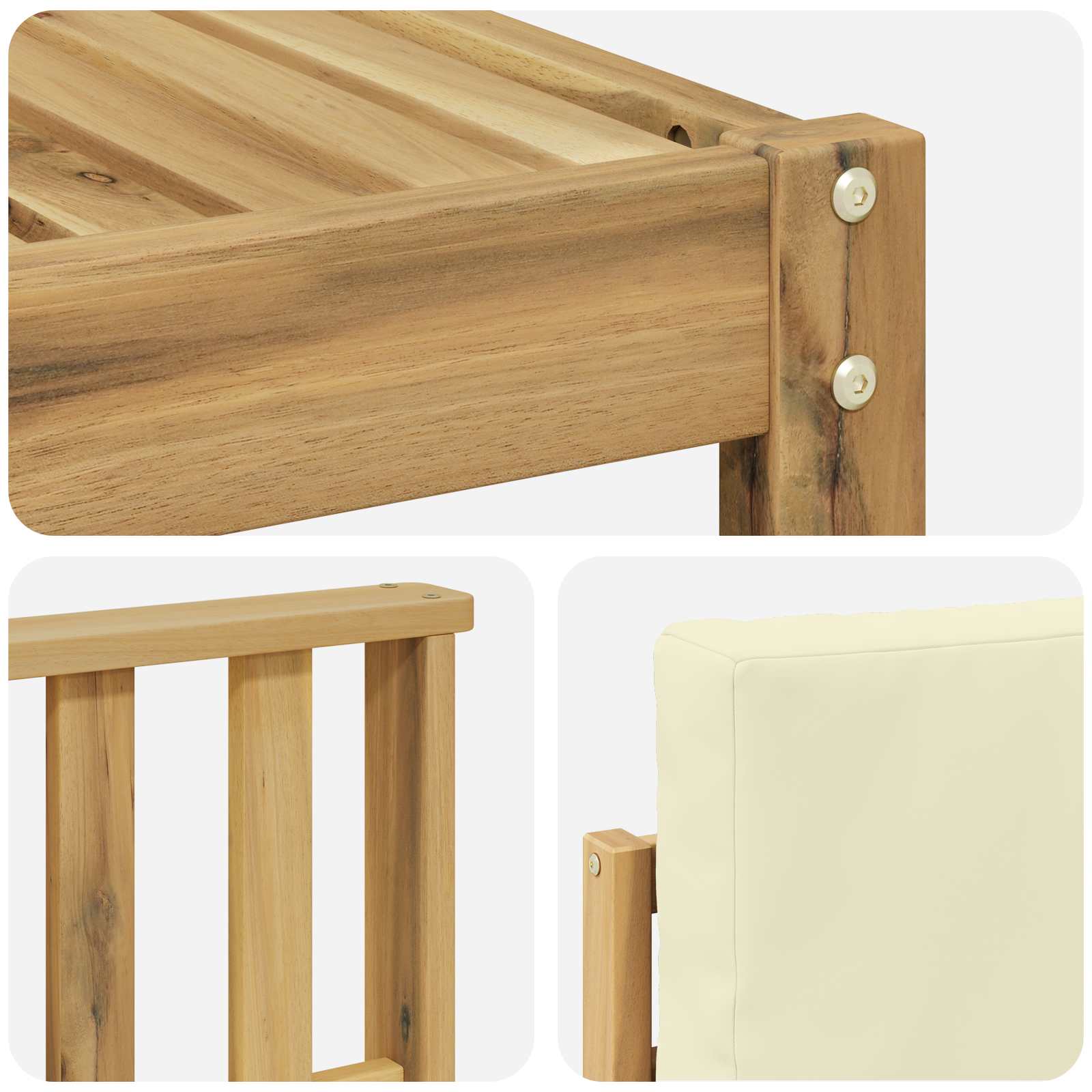 Buiten bankenset met kussen 9 pcs Wit en crèmekleurig Polyester is nu te koop bij PeponiXL, paradijselijk wonen!