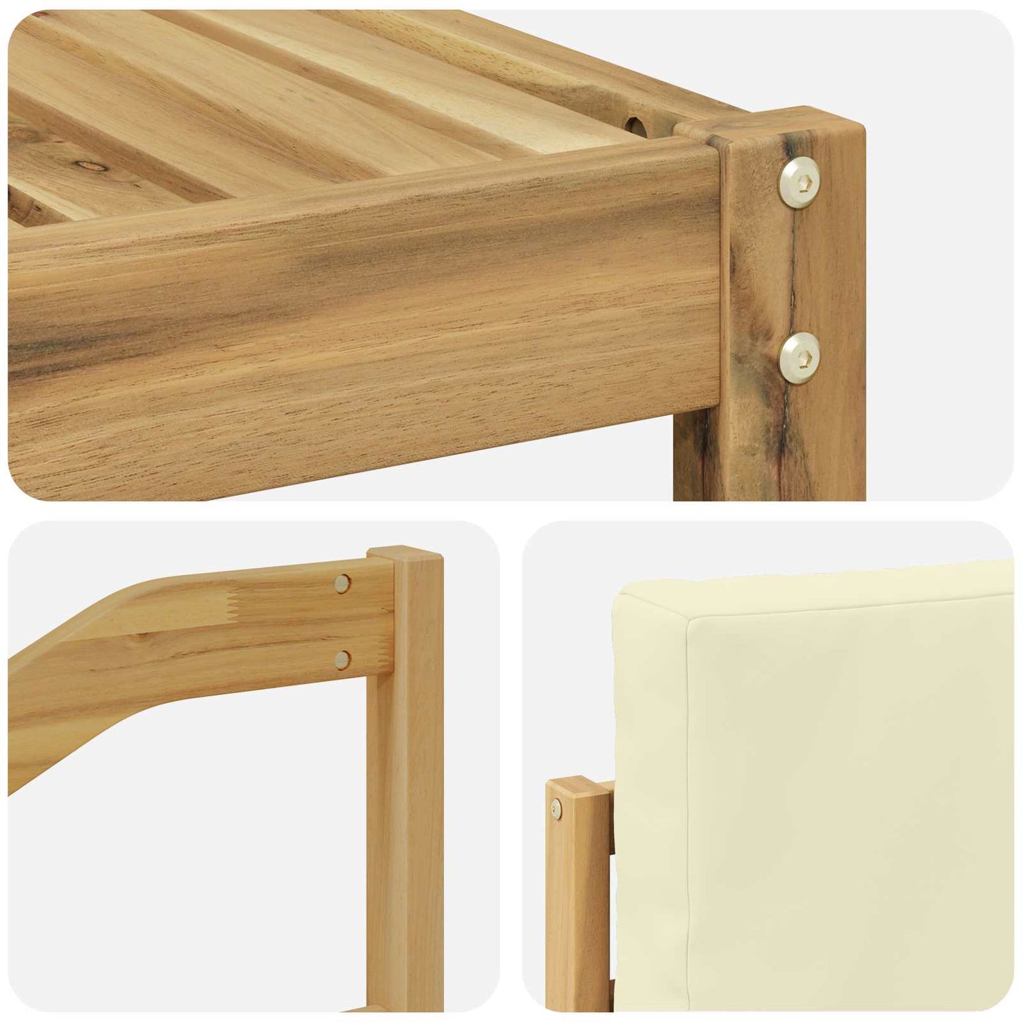 Buiten bankenset met kussen 9 pcs Wit en crèmekleurig Polyester is nu te koop bij PeponiXL, paradijselijk wonen!