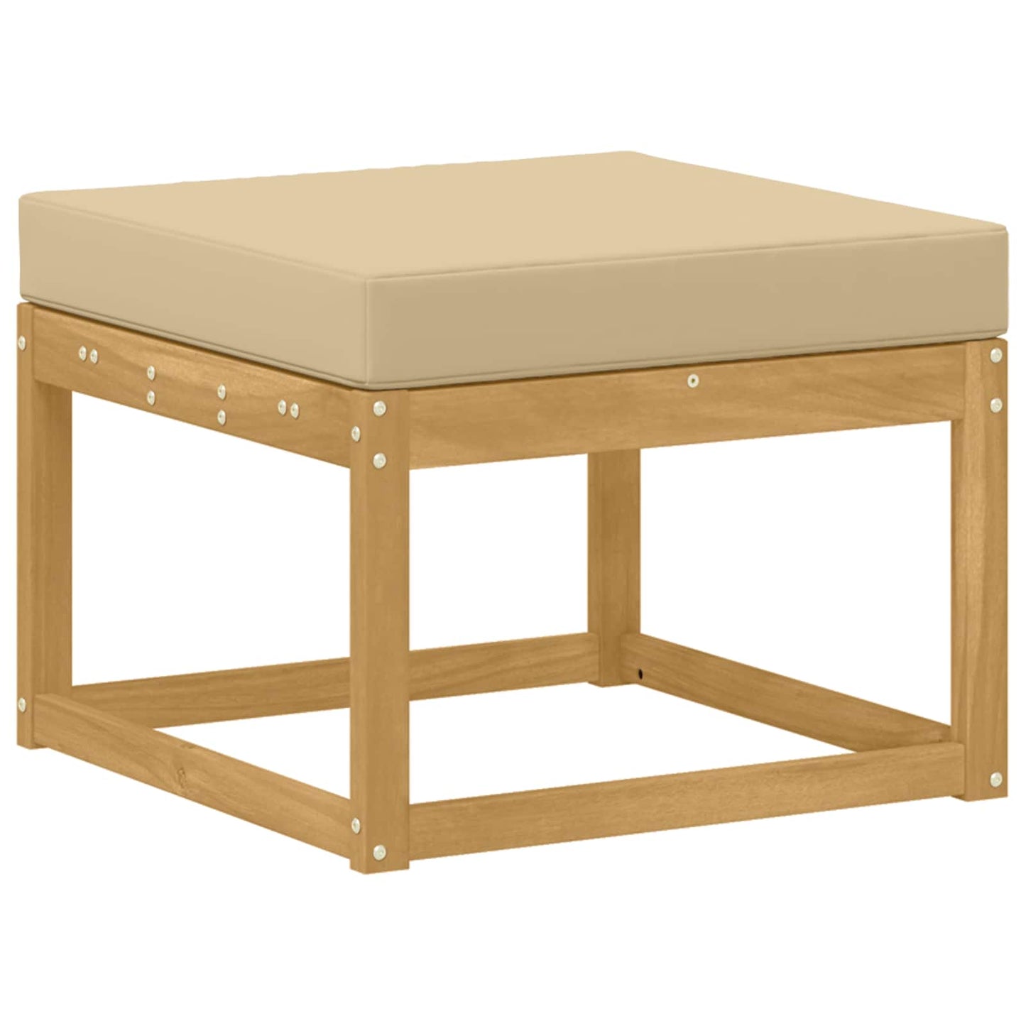 Buiten bankenset 7 pcs Wit en Beige Massief Acaciahout is nu te koop bij PeponiXL, paradijselijk wonen!