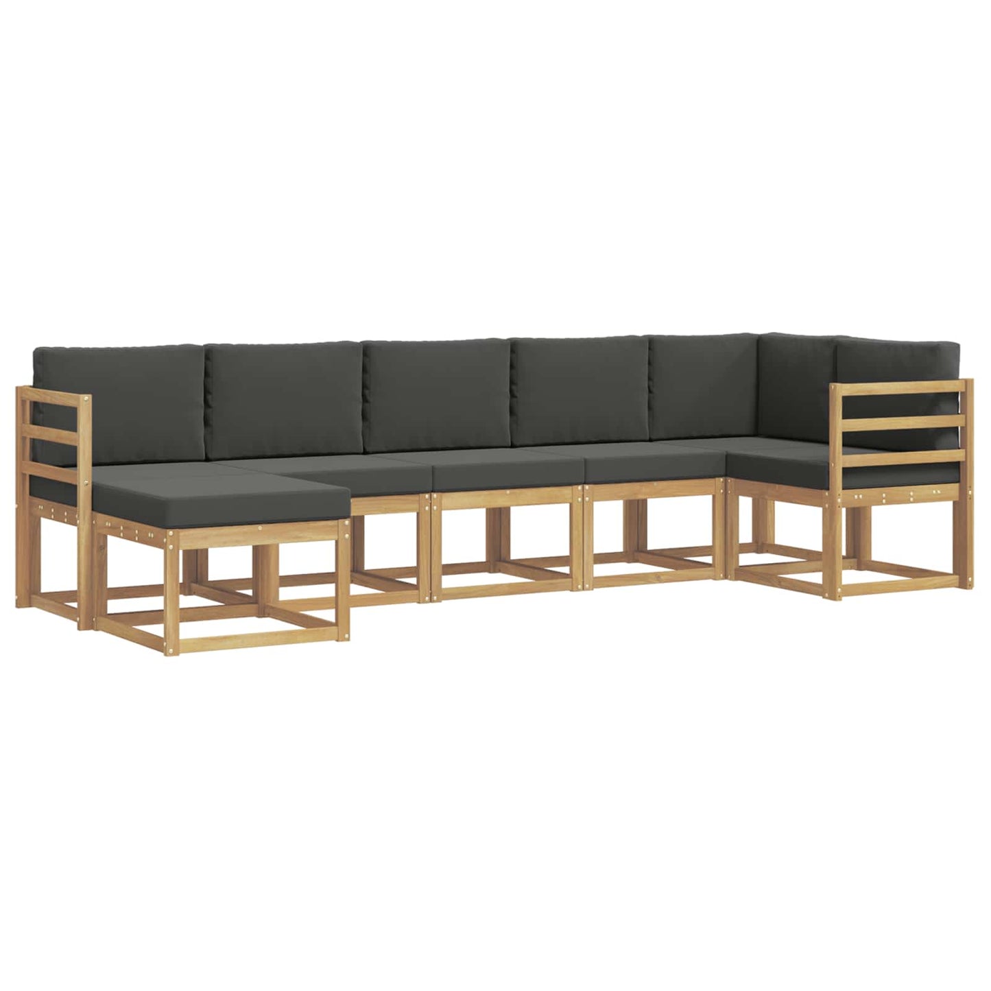 Buiten bankenset 7 pcs Wit en antracietkleurig Polyester is nu te koop bij PeponiXL, paradijselijk wonen!