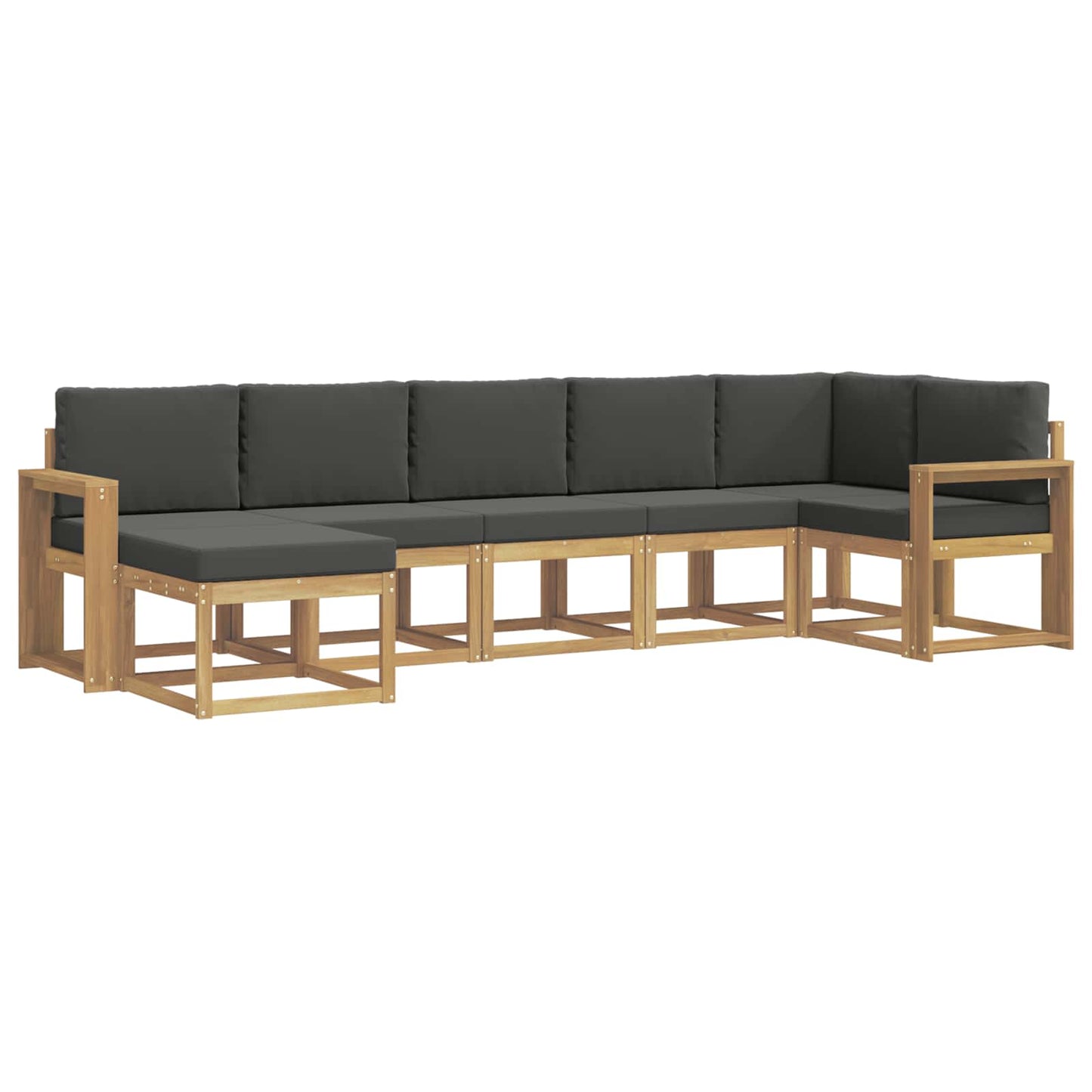 Buiten bankenset 7 pcs Wit en antracietkleurig Polyester is nu te koop bij PeponiXL, paradijselijk wonen!