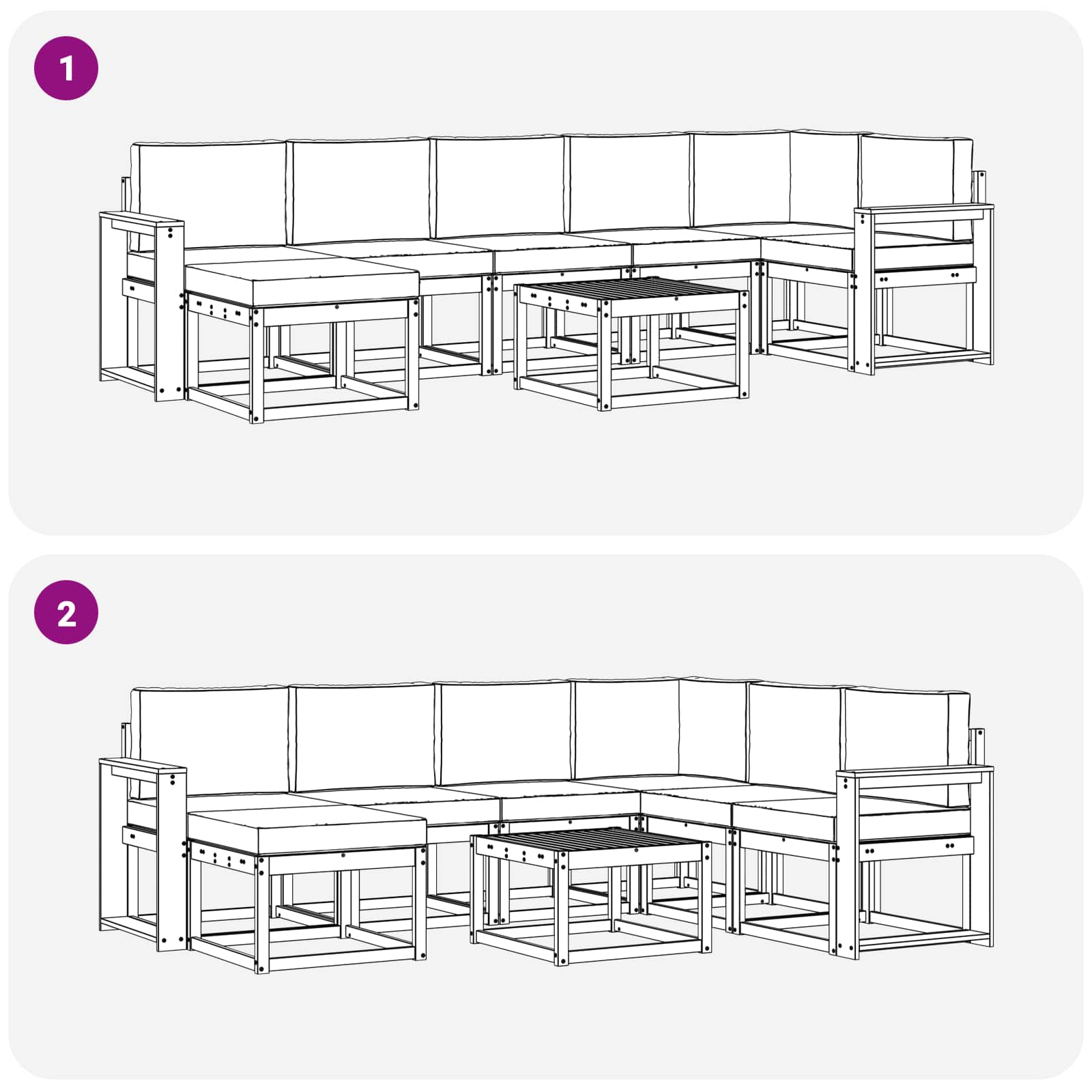 Buiten bankenset met kussen 8 pcs Wit en crèmekleurig Polyester is nu te koop bij PeponiXL, paradijselijk wonen!