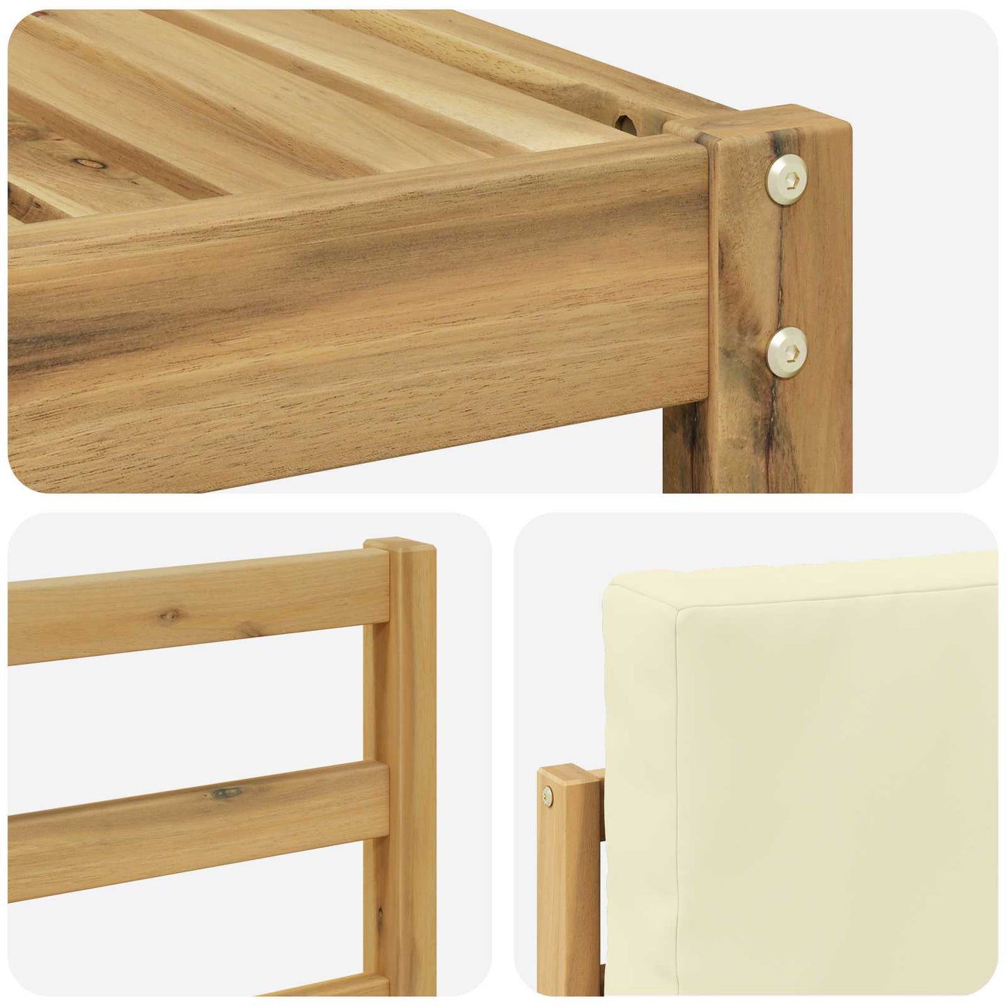 Buiten bankenset met kussen 8 pcs Wit en crèmekleurig is nu te koop bij PeponiXL, paradijselijk wonen!