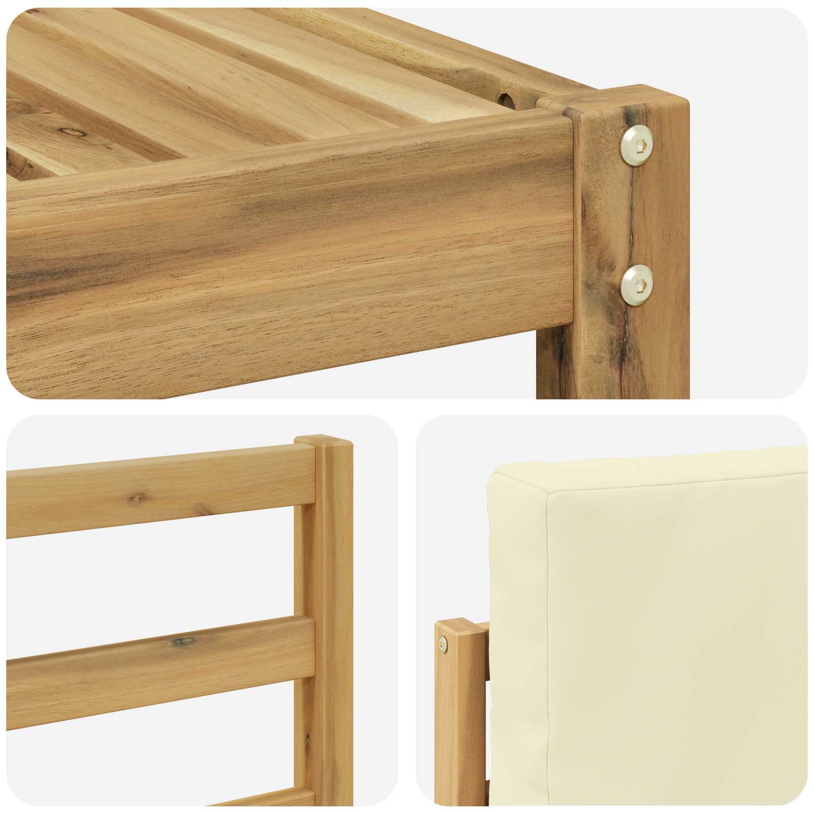 Buiten bankenset met kussen 8 pcs Wit en crèmekleurig is nu te koop bij PeponiXL, paradijselijk wonen!