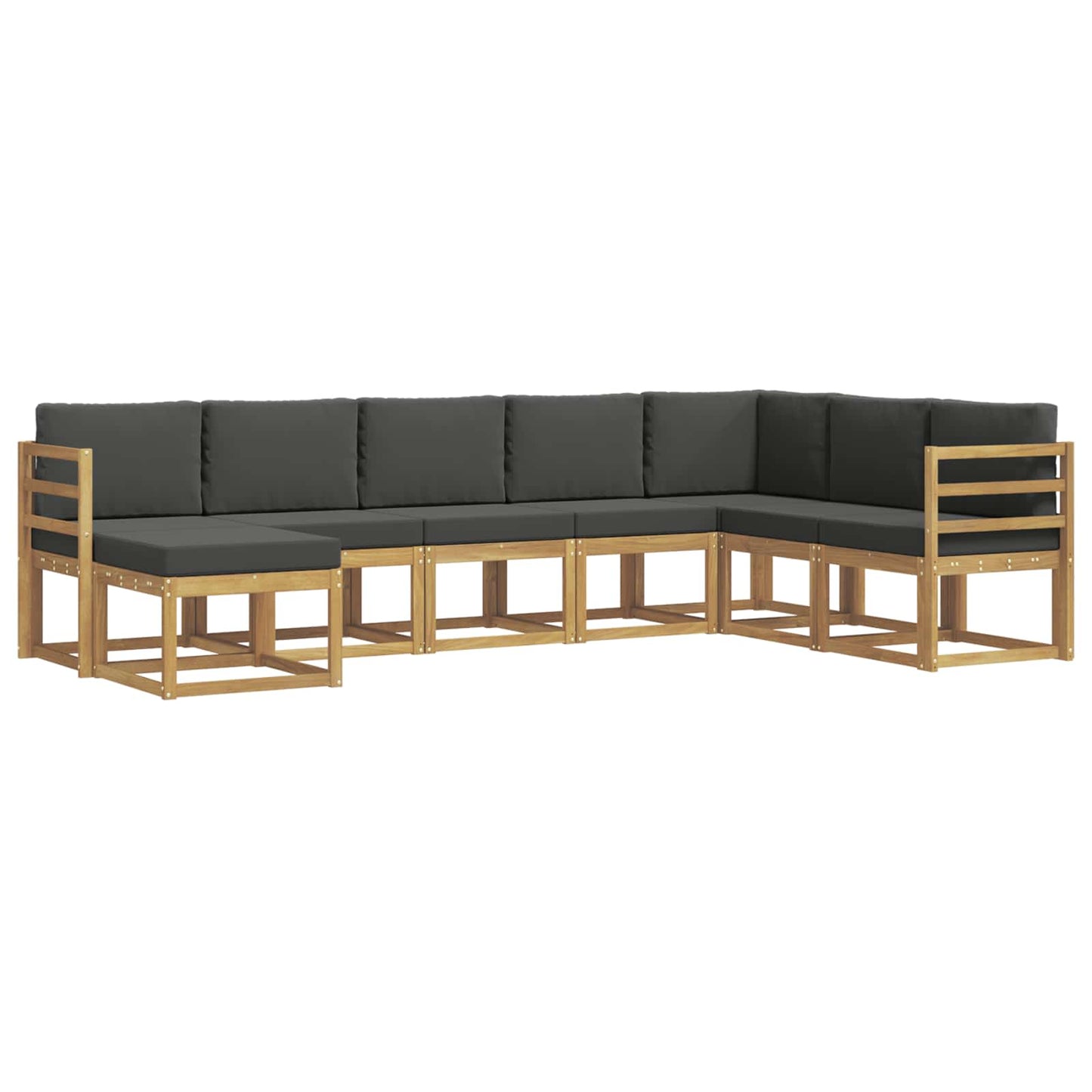 Buiten bankenset met kussen 8 pcs Wit en antracietkleurig is nu te koop bij PeponiXL, paradijselijk wonen!