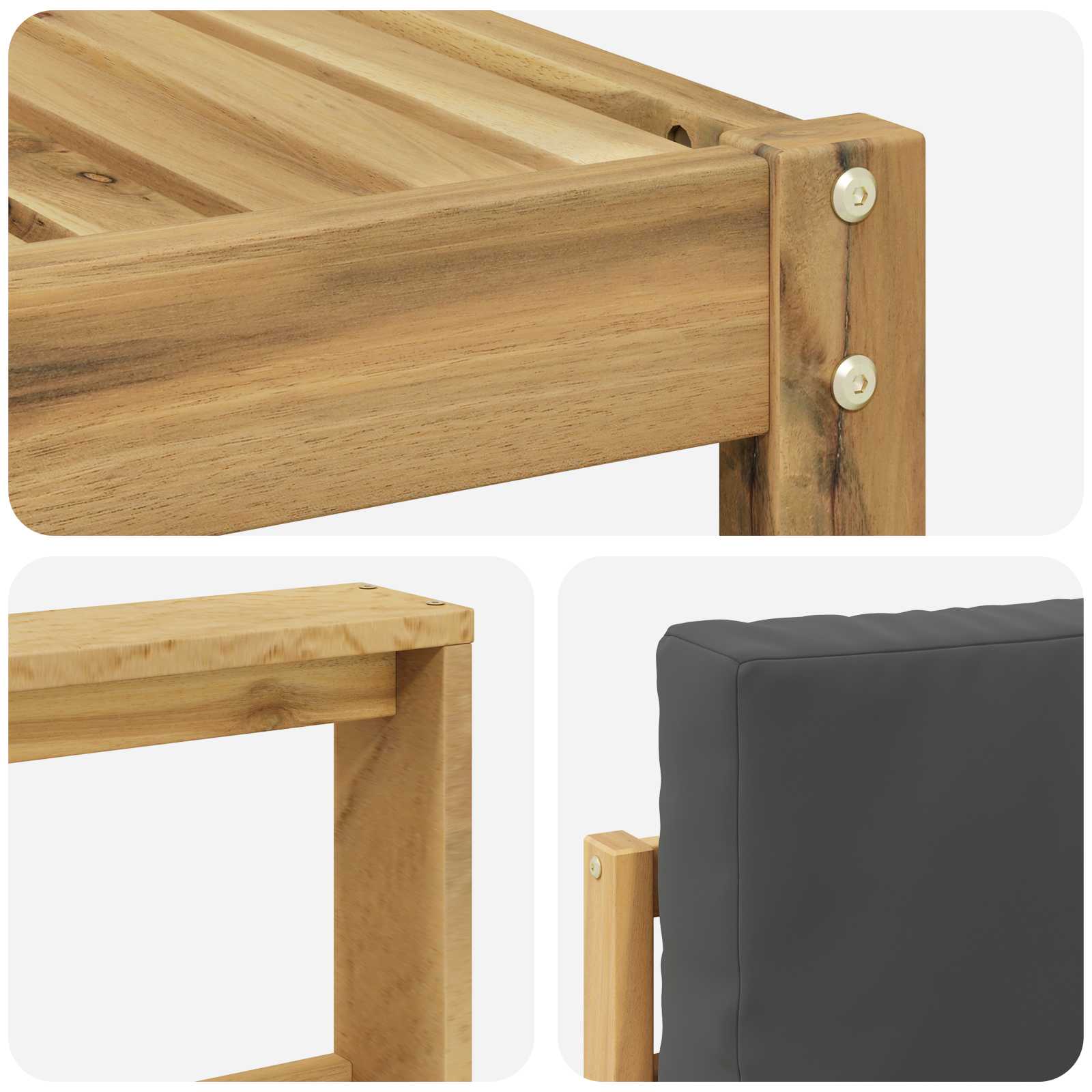 Buiten bankenset met kussen 8 pcs Wit en antracietkleurig is nu te koop bij PeponiXL, paradijselijk wonen!
