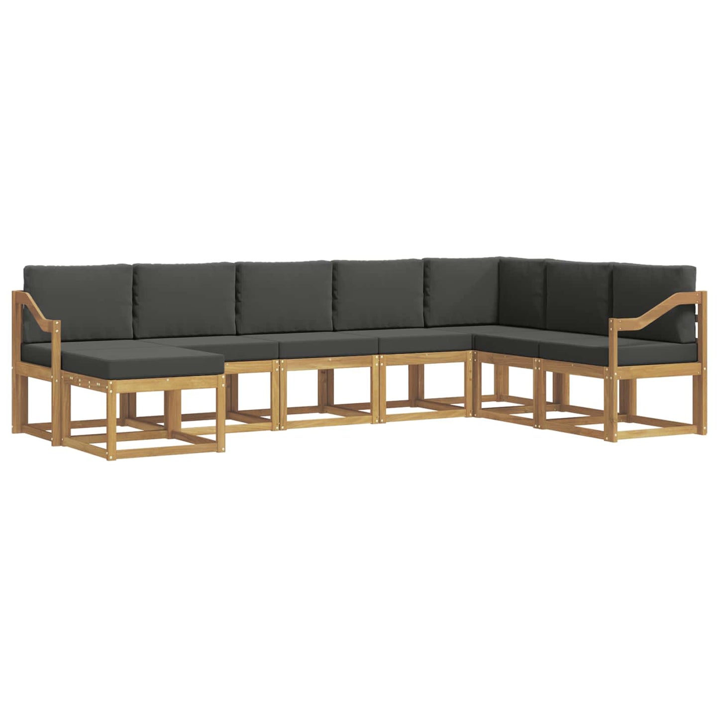 Buiten bankenset met kussen 8 pcs Wit en antracietkleurig is nu te koop bij PeponiXL, paradijselijk wonen!