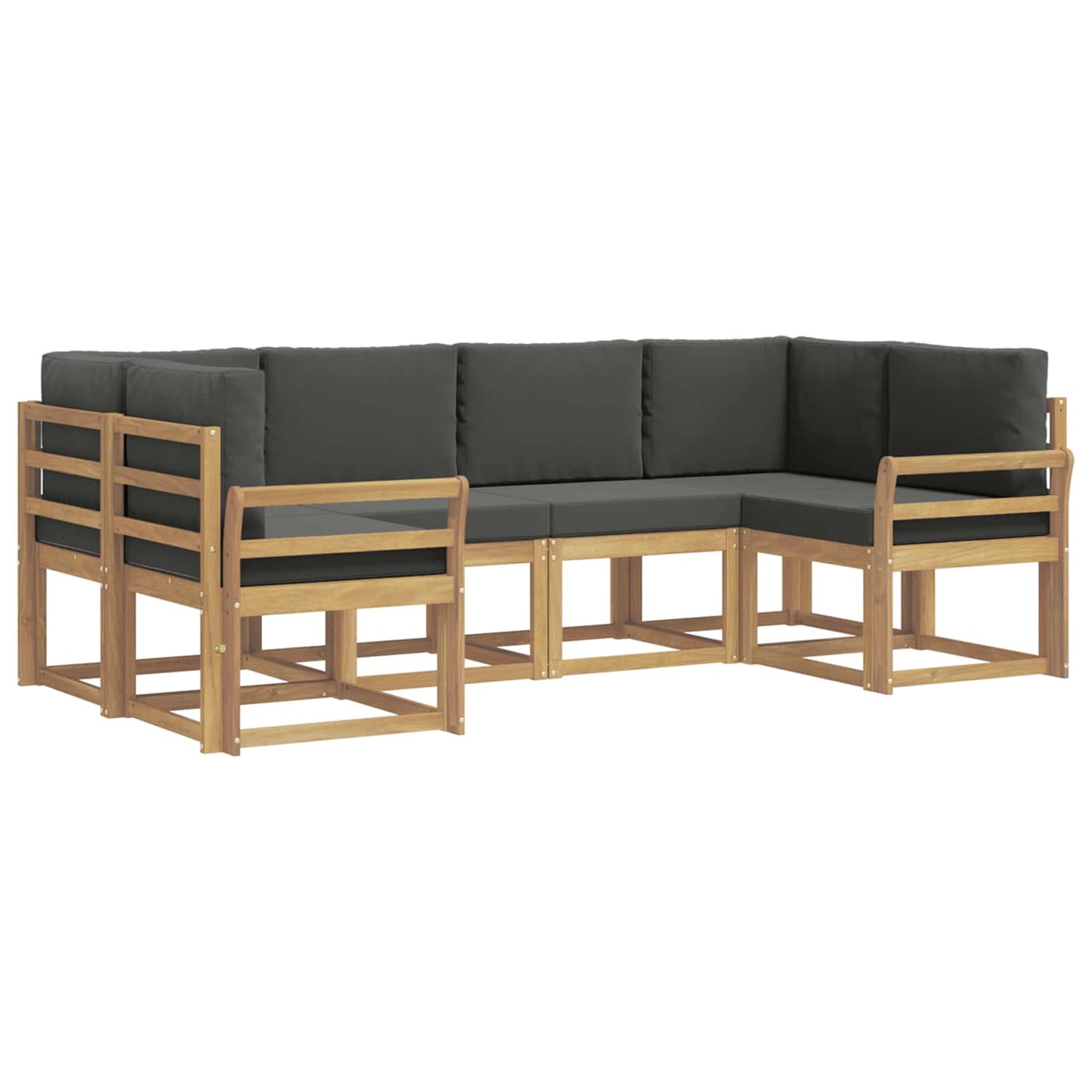 Buiten bankenset met kussen 6 pcs Wit en antracietkleurig is nu te koop bij PeponiXL, paradijselijk wonen!