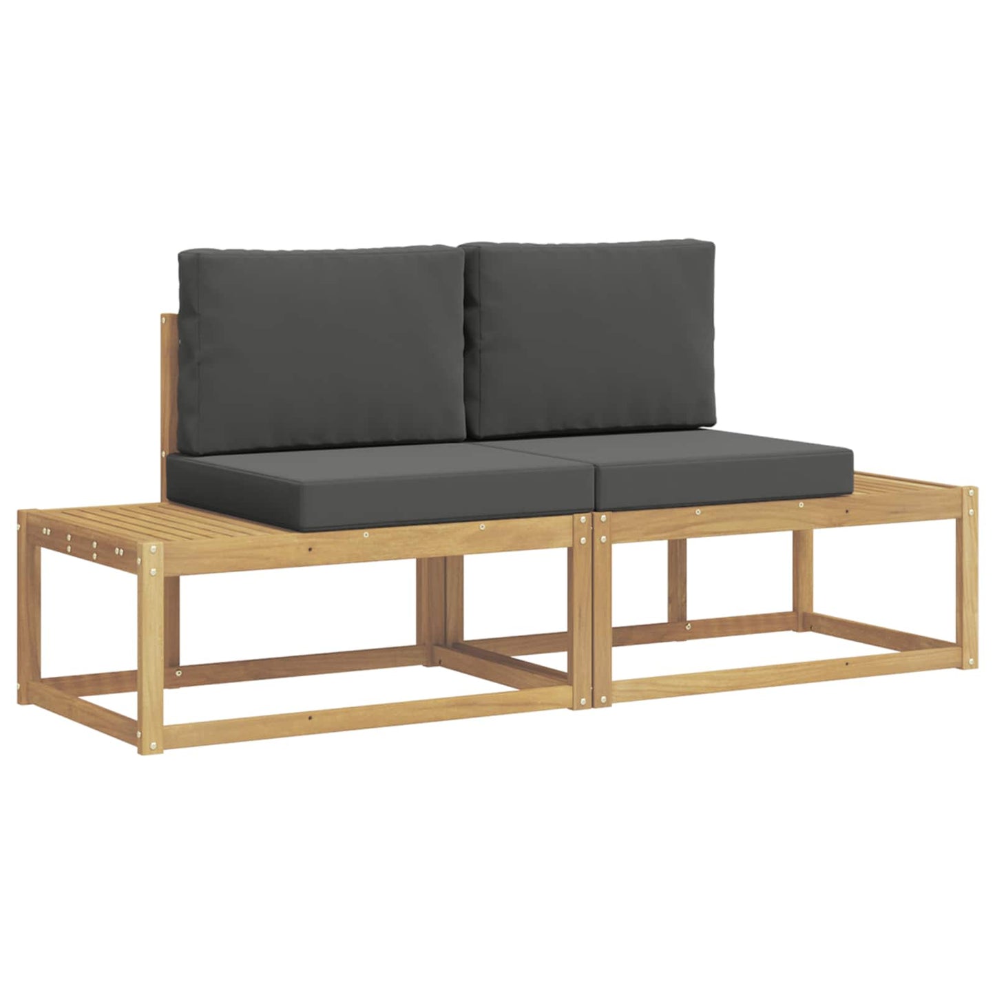 Buiten bankenset 2 pcs Wit en antracietkleurig Polyester is nu te koop bij PeponiXL, paradijselijk wonen!