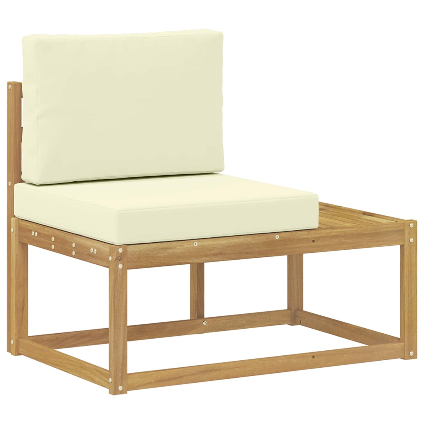 Buiten bankenset met kussen 3 pcs Wit en crèmekleurig Polyester is nu te koop bij PeponiXL, paradijselijk wonen!