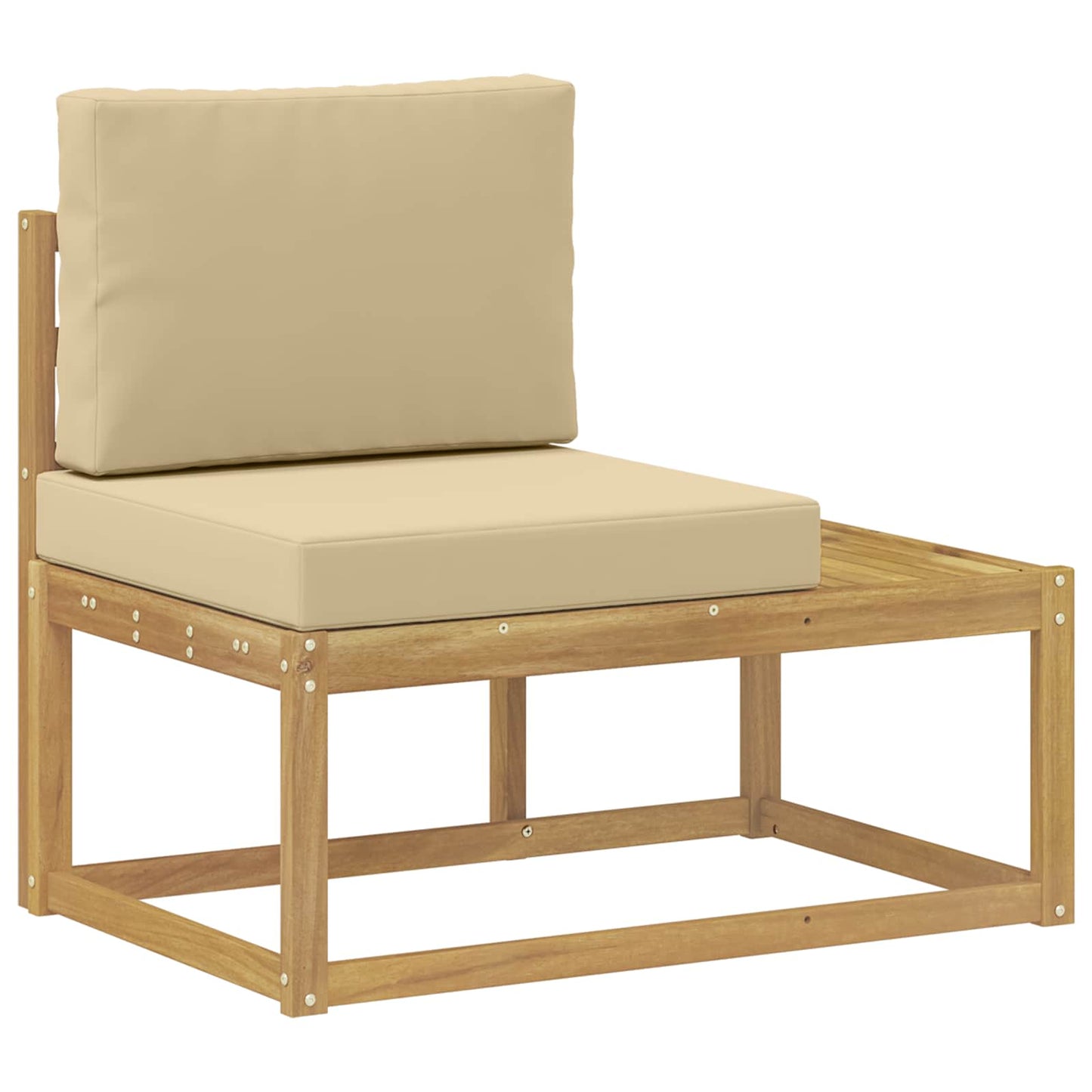 Buiten bankenset met kussen 3 pcs Wit en Beige Polyester is nu te koop bij PeponiXL, paradijselijk wonen!