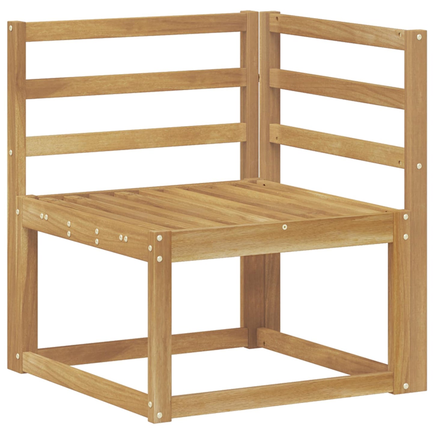 Buiten bankenset 10 pcs Wit Massief Acaciahout
