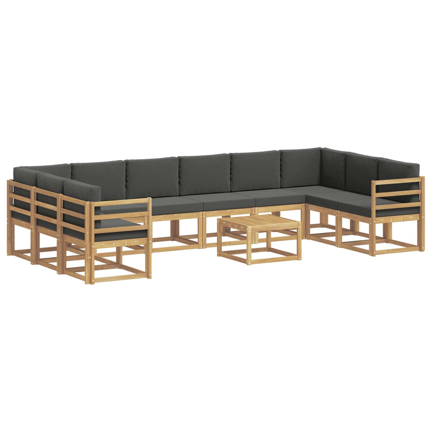 Buiten bankenset met kussen 11 pcs Wit en antracietkleurig is nu te koop bij PeponiXL, paradijselijk wonen!