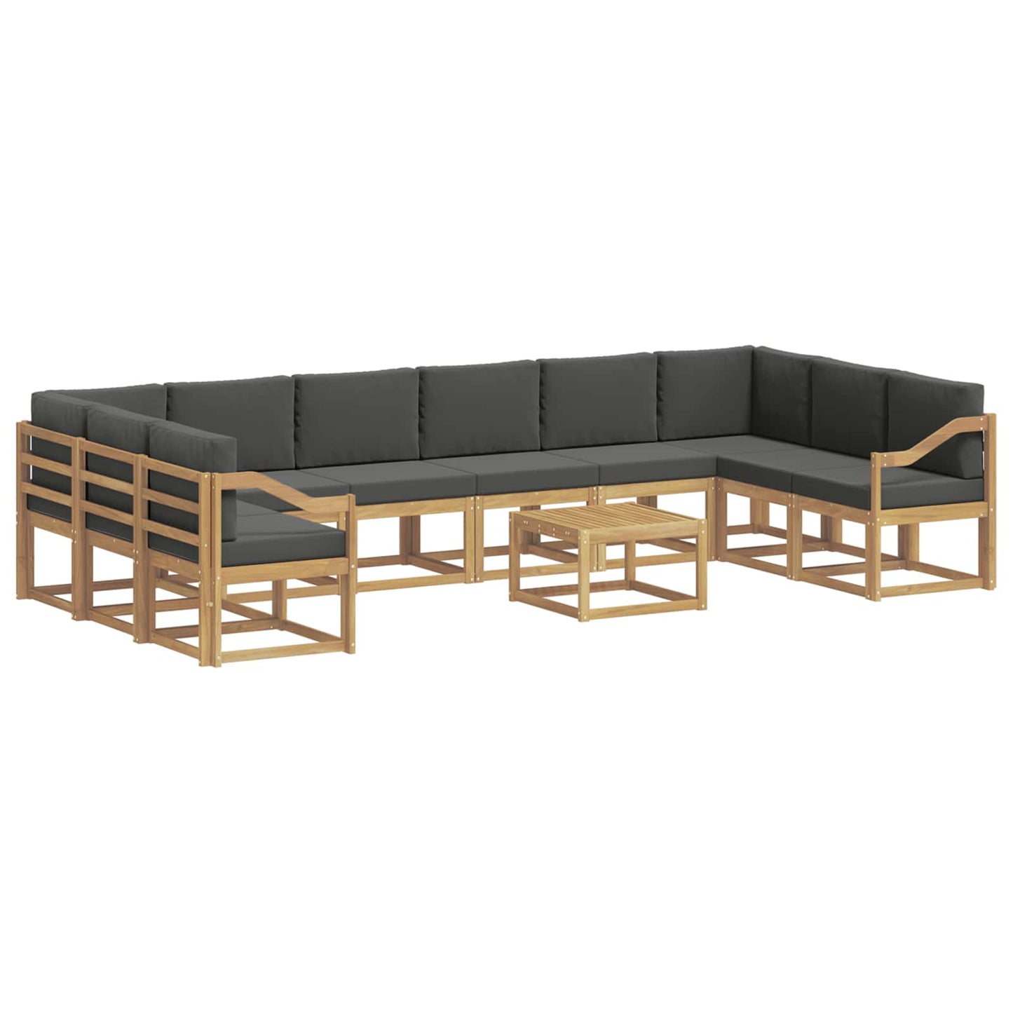 Buiten bankenset met kussen 11 pcs Wit en antracietkleurig is nu te koop bij PeponiXL, paradijselijk wonen!