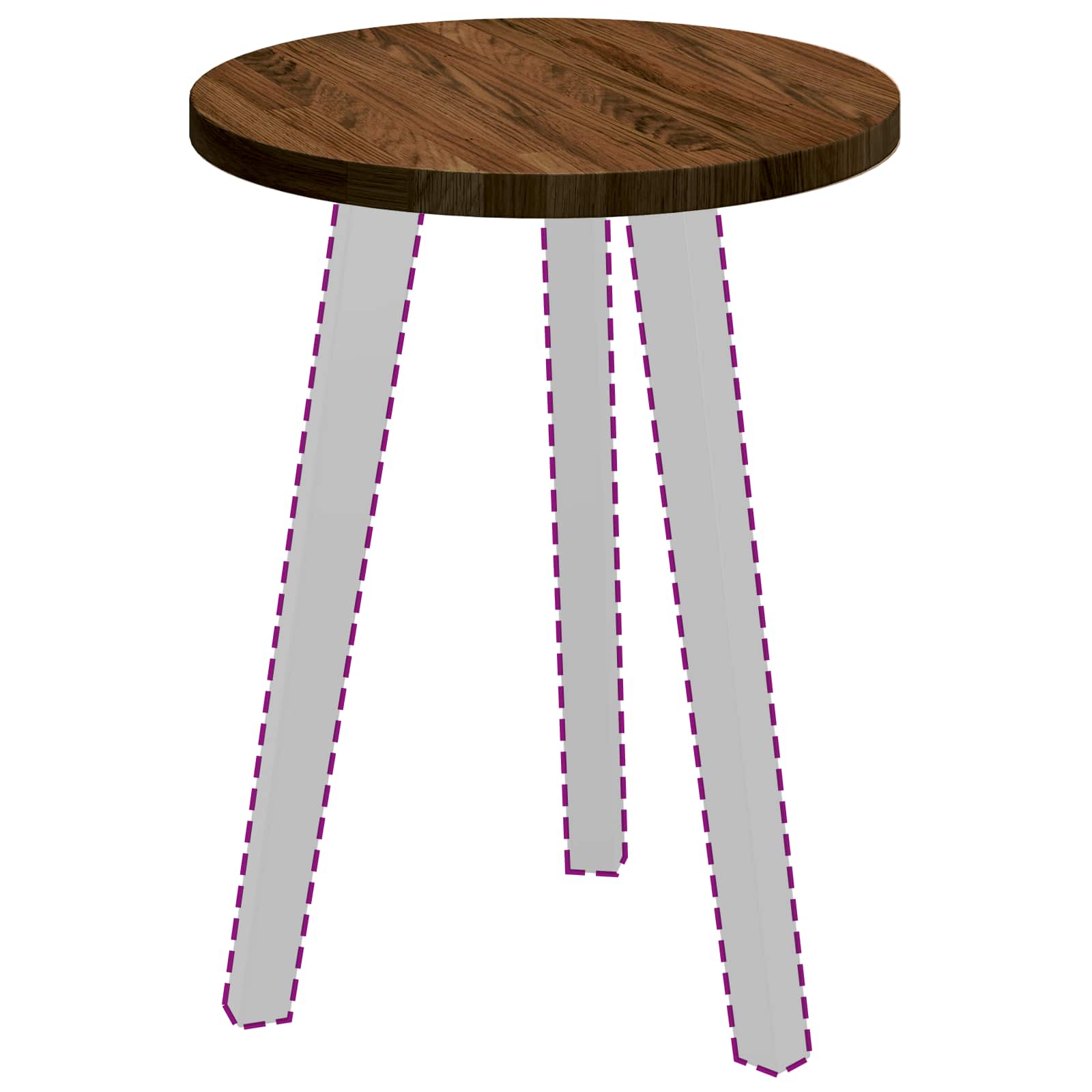 Tafelblad Licht Bruin Ø 40 x 2,5 cm Massief Eikenhout is nu te koop bij PeponiXL, paradijselijk wonen!