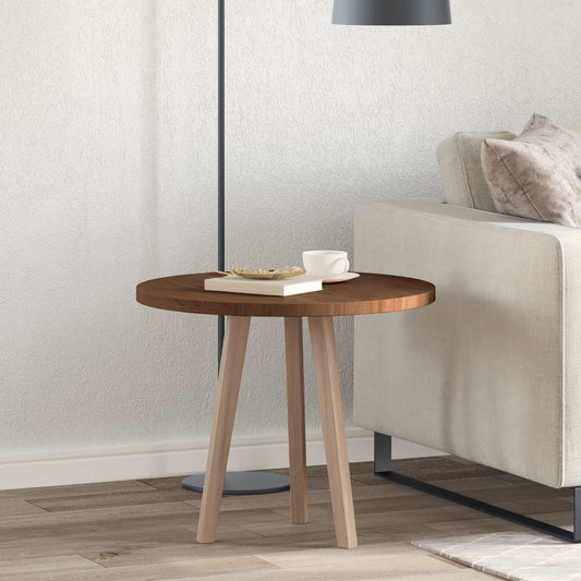 Tafelblad Licht Bruin Ø 60 x 2,5 cm Massief Eikenhout is nu te koop bij PeponiXL, paradijselijk wonen!