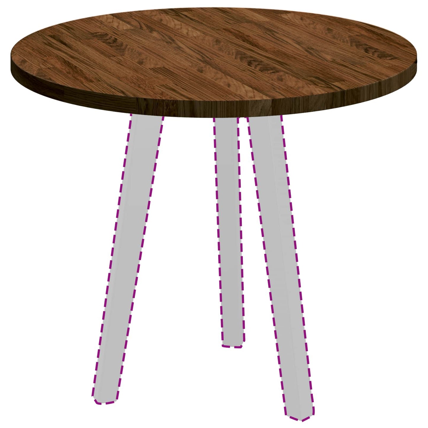 Tafelblad Licht Bruin Ø 60 x 2,5 cm Massief Eikenhout is nu te koop bij PeponiXL, paradijselijk wonen!