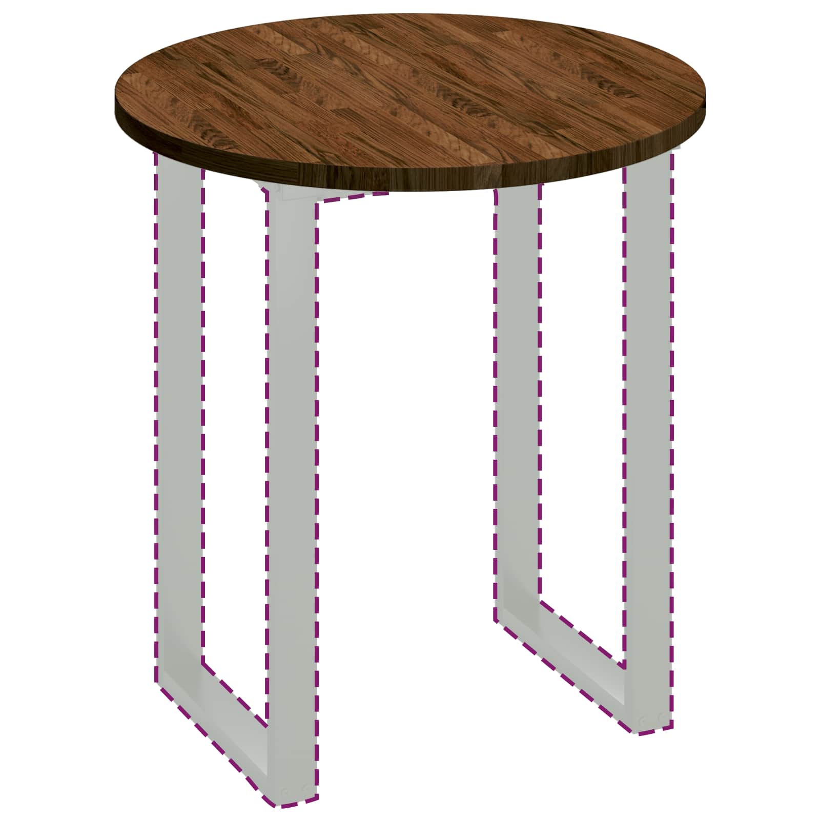 Tafelblad Licht Bruin Ø 70 x 2,5 cm Massief Eikenhout is nu te koop bij PeponiXL, paradijselijk wonen!