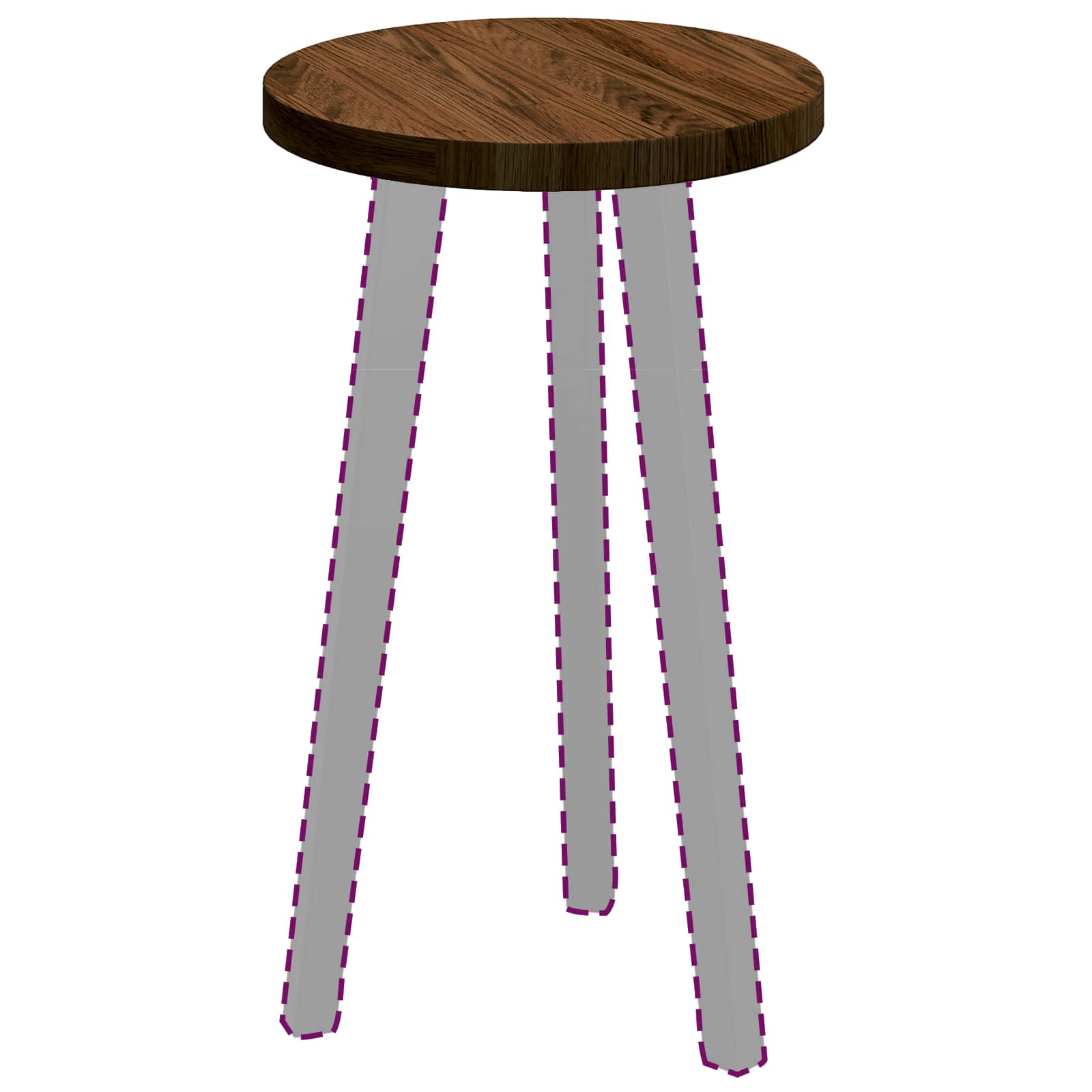 Tafelblad Donkerbruin Ø 30 x 2,5 cm Massief Eikenhout is nu te koop bij PeponiXL, paradijselijk wonen!