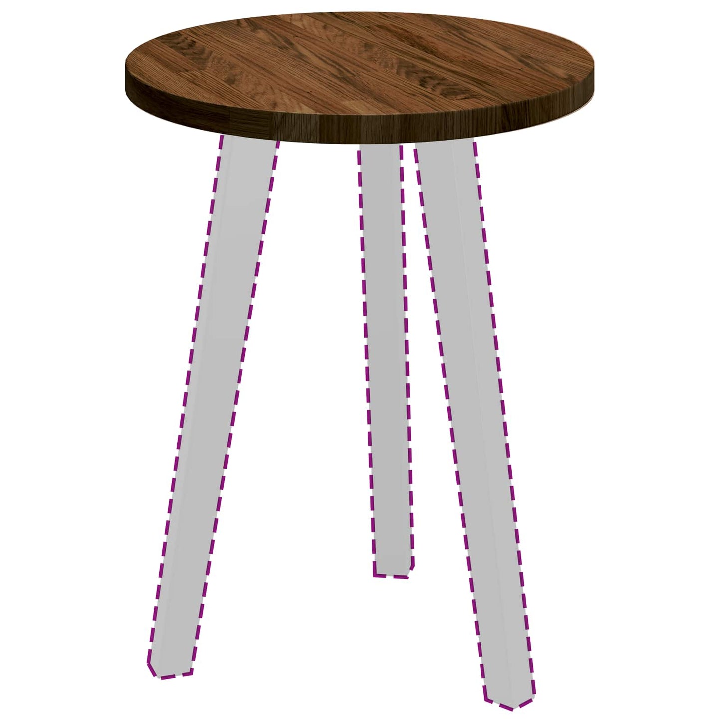 Tafelblad Donkerbruin Ø 40 x 2,5 cm Massief Eikenhout is nu te koop bij PeponiXL, paradijselijk wonen!