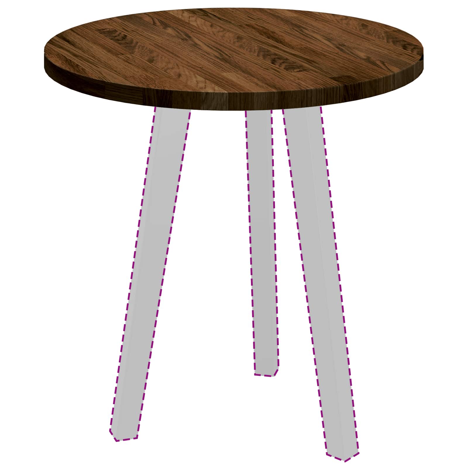 Tafelblad Donkerbruin Ø 50 x 2,5 cm Massief Eikenhout is nu te koop bij PeponiXL, paradijselijk wonen!
