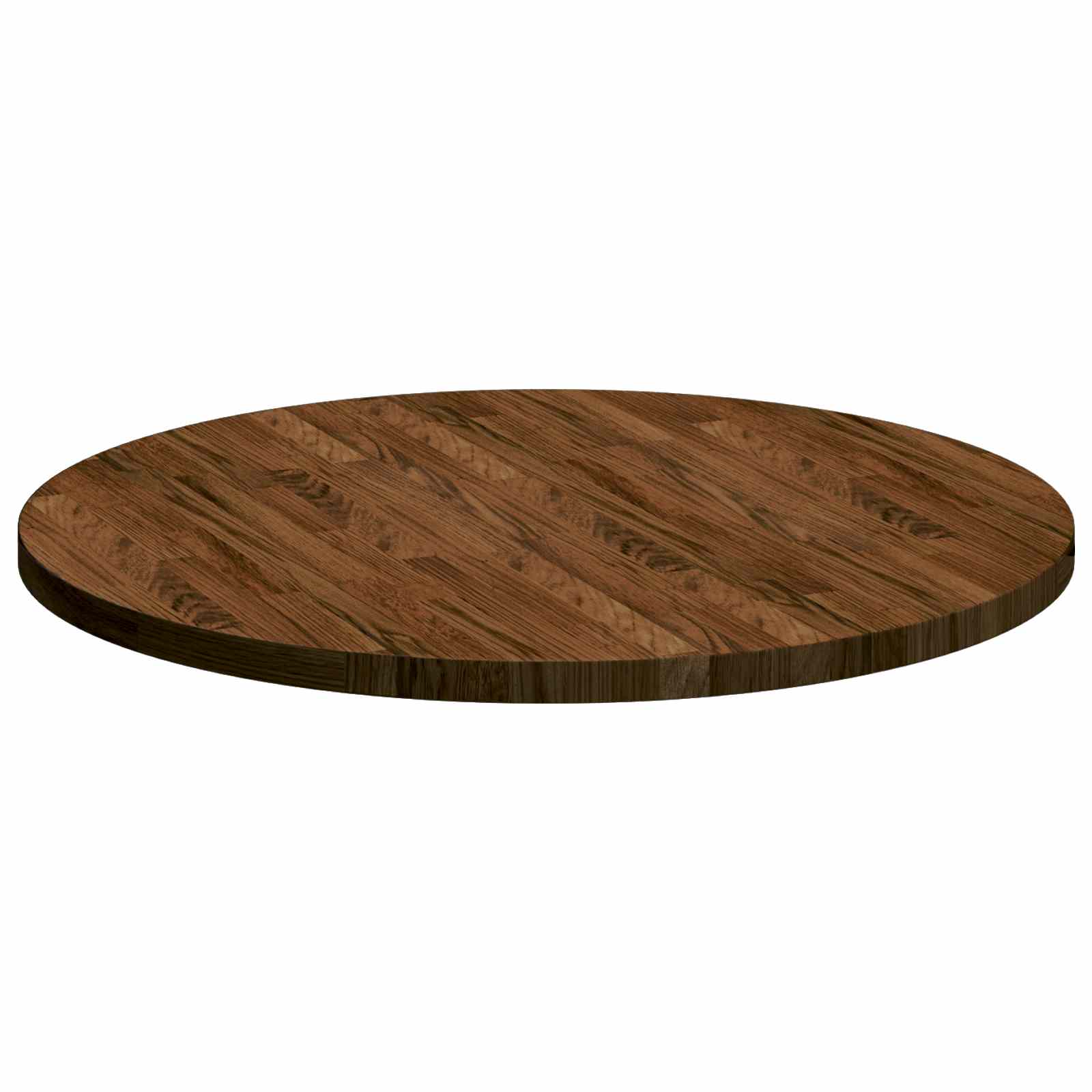Tafelblad Donkerbruin Ø 80 x 2,5 cm Massief Eikenhout is nu te koop bij PeponiXL, paradijselijk wonen!
