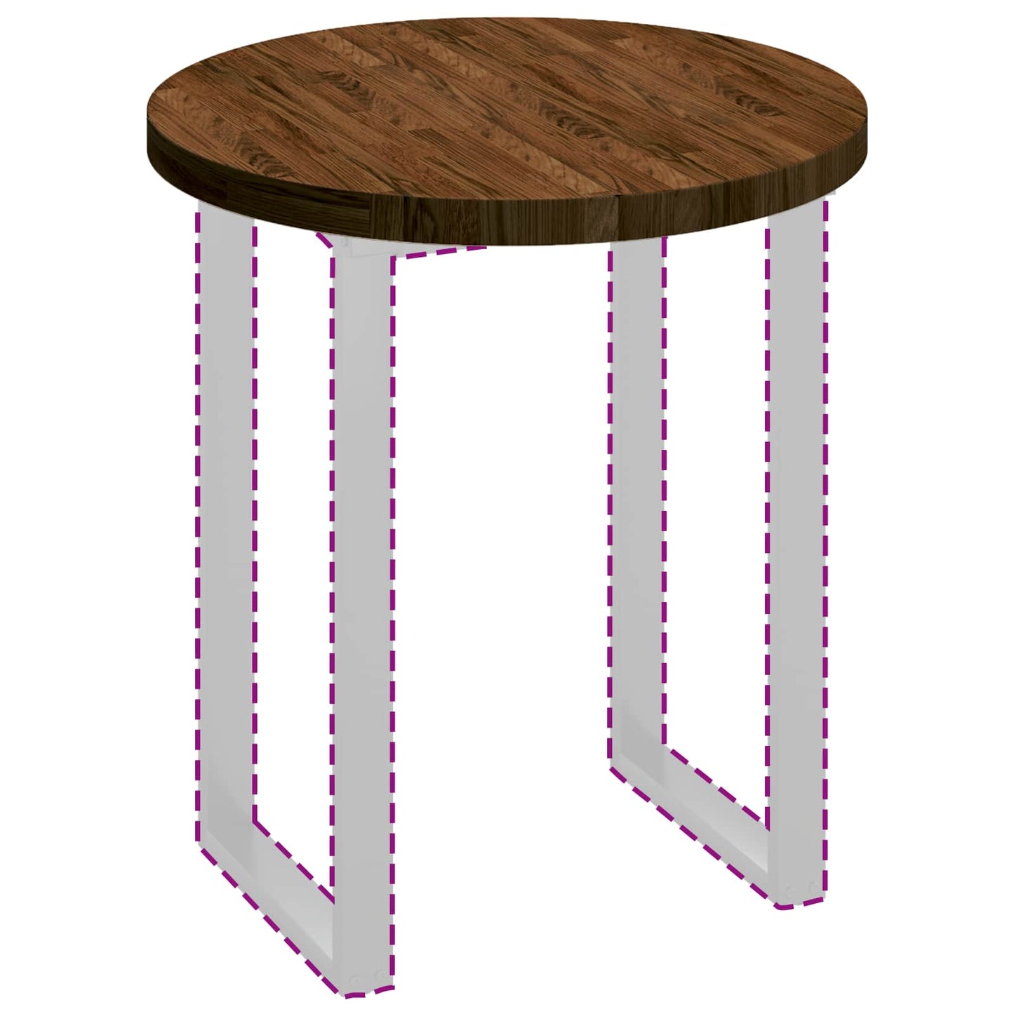 Tafelblad Licht Bruin Ø 70 x 4 cm Massief Eikenhout is nu te koop bij PeponiXL, paradijselijk wonen!