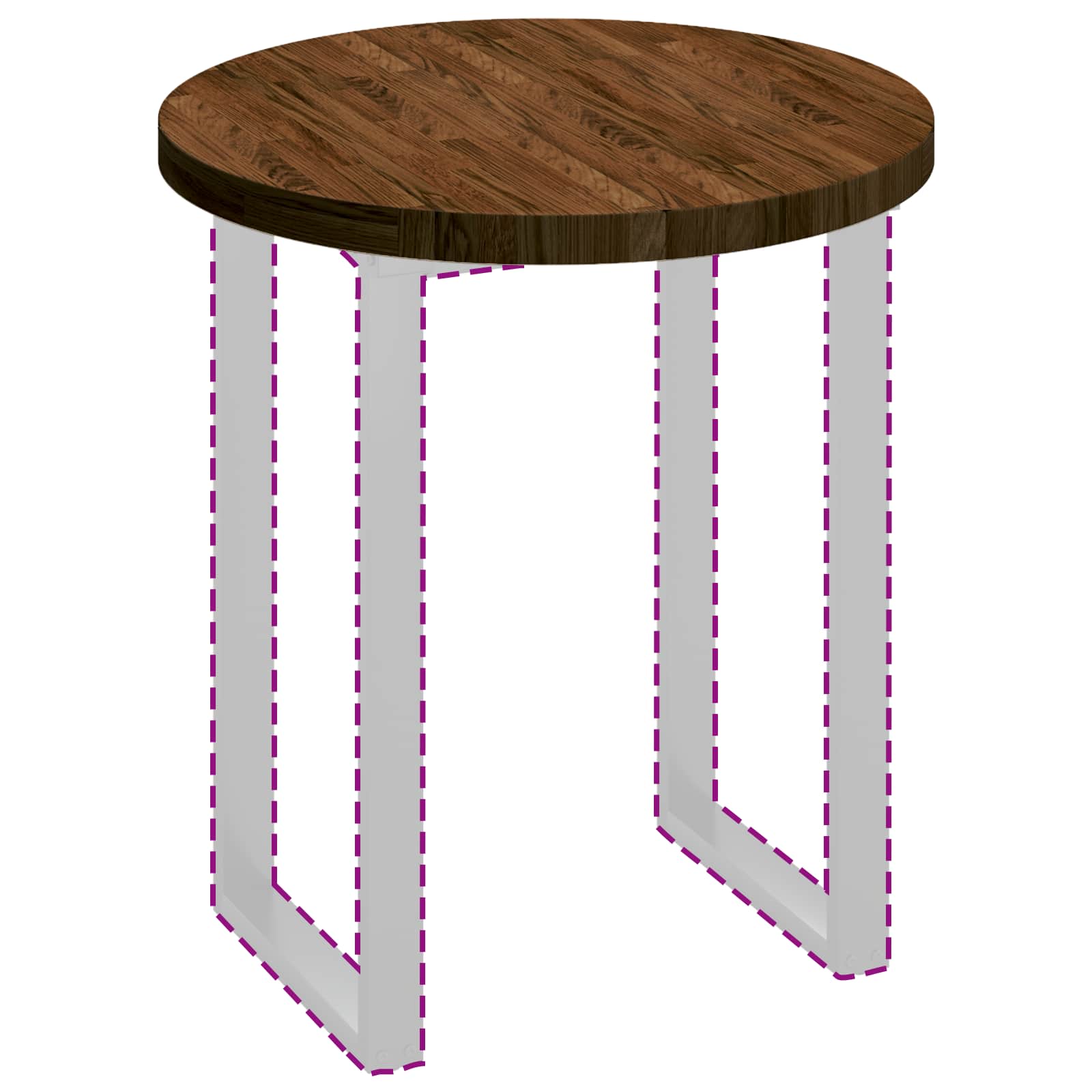 Tafelblad Licht Bruin Ø 70 x 4 cm Massief Eikenhout is nu te koop bij PeponiXL, paradijselijk wonen!