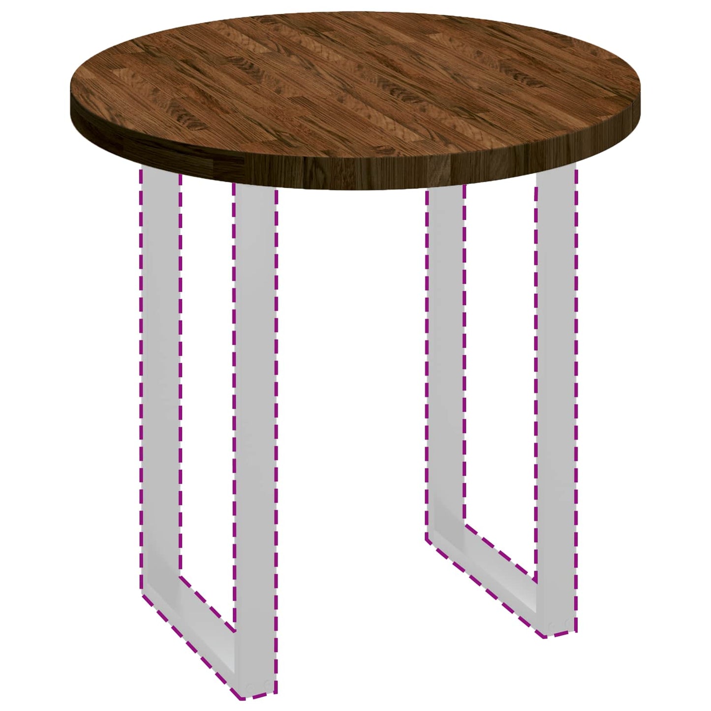 Tafelblad Licht Bruin Ø 80 x 4 cm Massief Eikenhout is nu te koop bij PeponiXL, paradijselijk wonen!