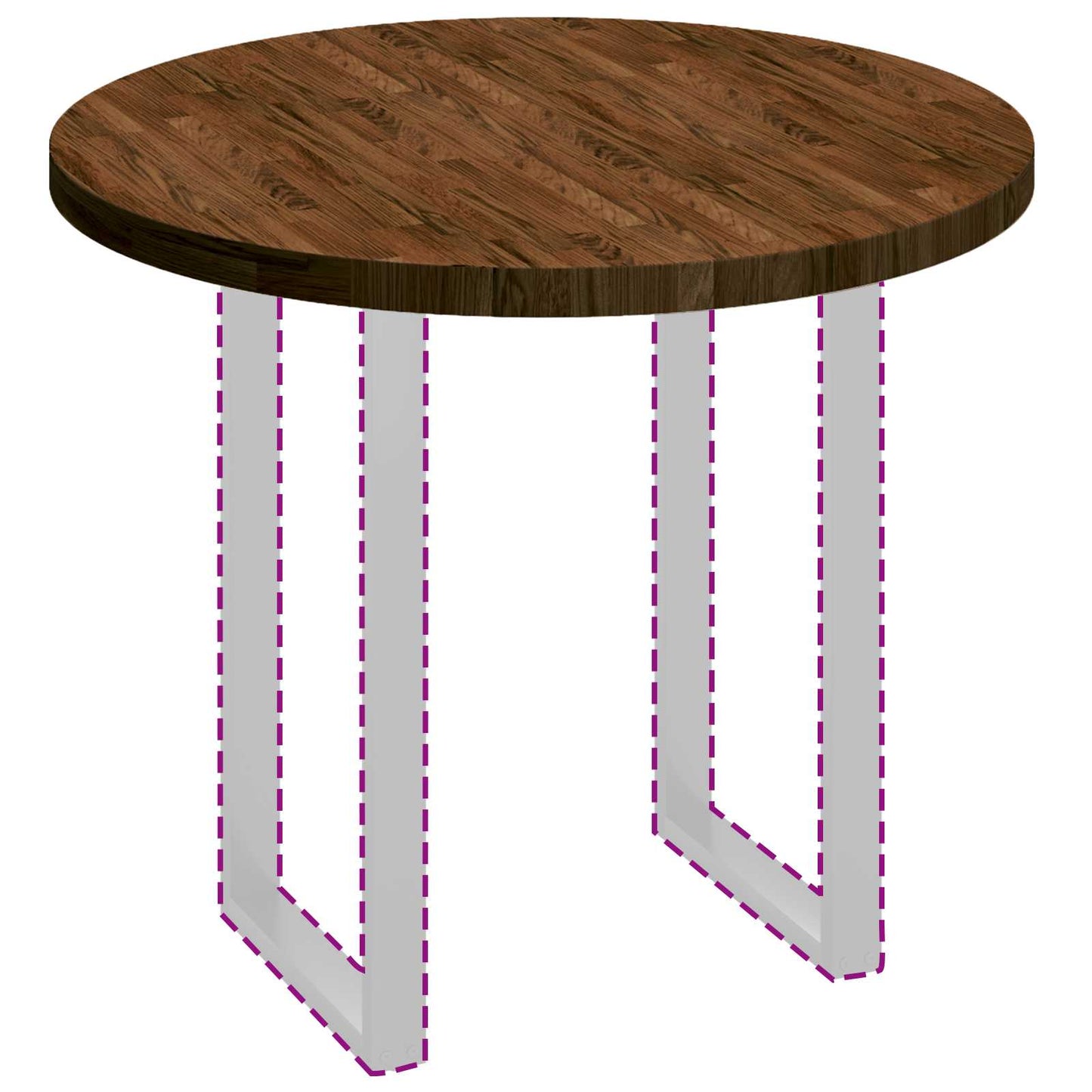 Tafelblad Licht Bruin Ø 90 x 4 cm Massief Eikenhout is nu te koop bij PeponiXL, paradijselijk wonen!