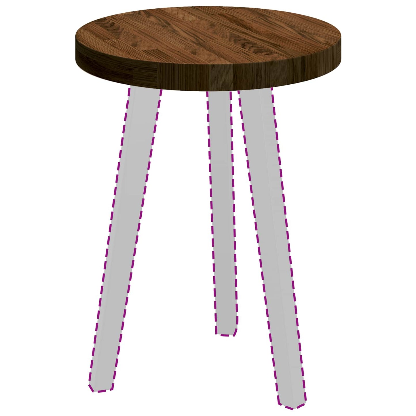 Tafelblad Donkerbruin Ø 40 x 4 cm Massief Eikenhout is nu te koop bij PeponiXL, paradijselijk wonen!