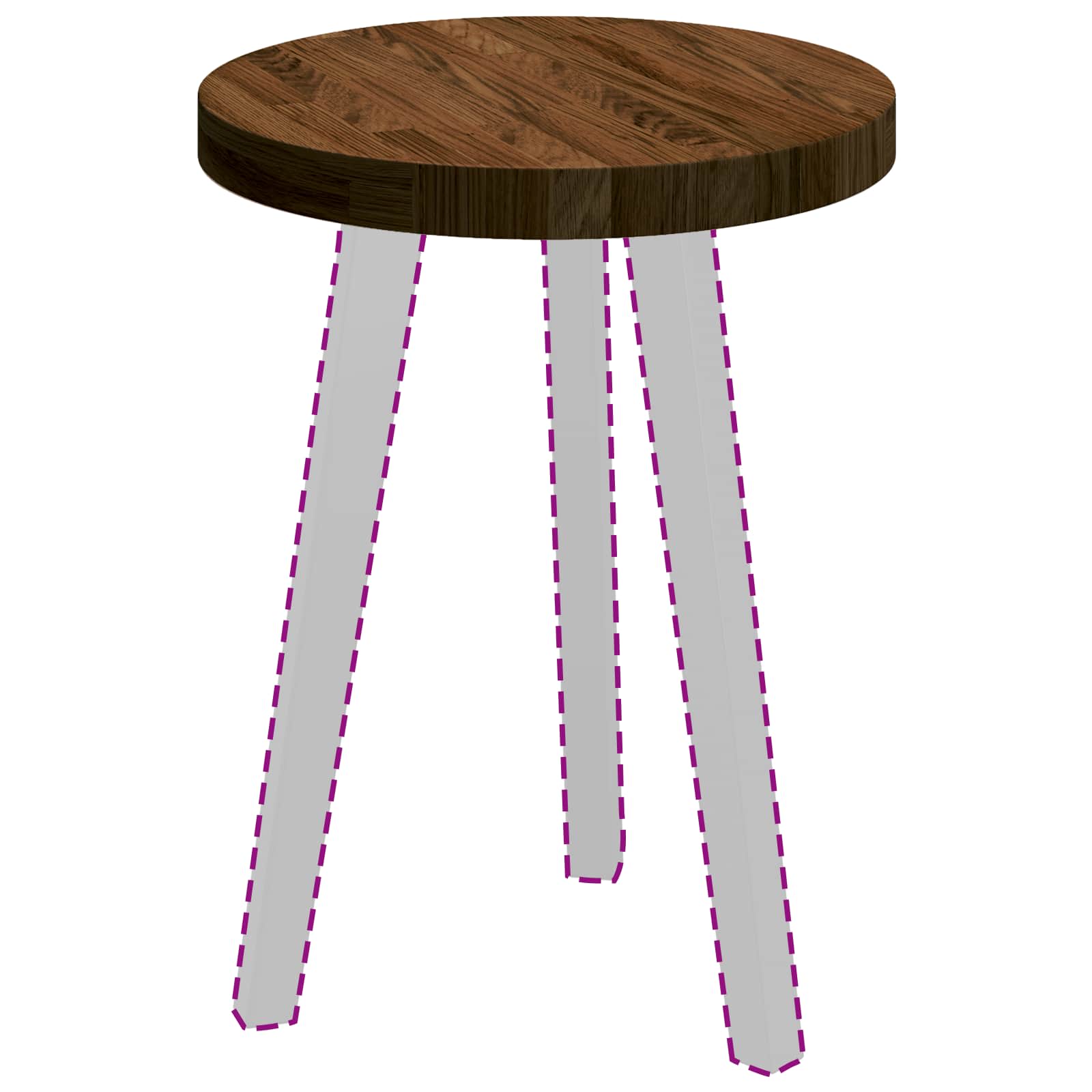 Tafelblad Donkerbruin Ø 40 x 4 cm Massief Eikenhout is nu te koop bij PeponiXL, paradijselijk wonen!