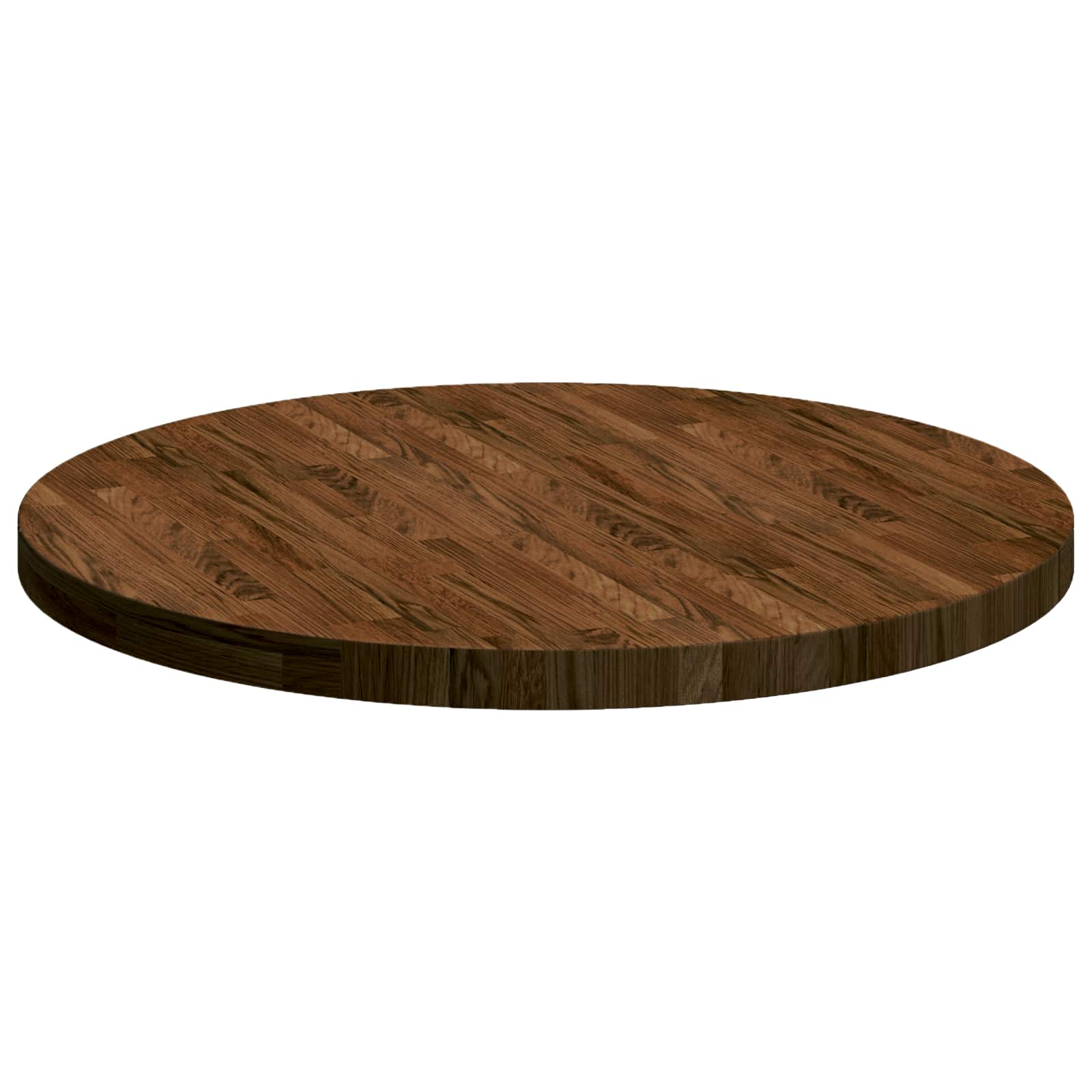 Tafelblad Donkerbruin Ø 80 x 4 cm Massief Eikenhout is nu te koop bij PeponiXL, paradijselijk wonen!