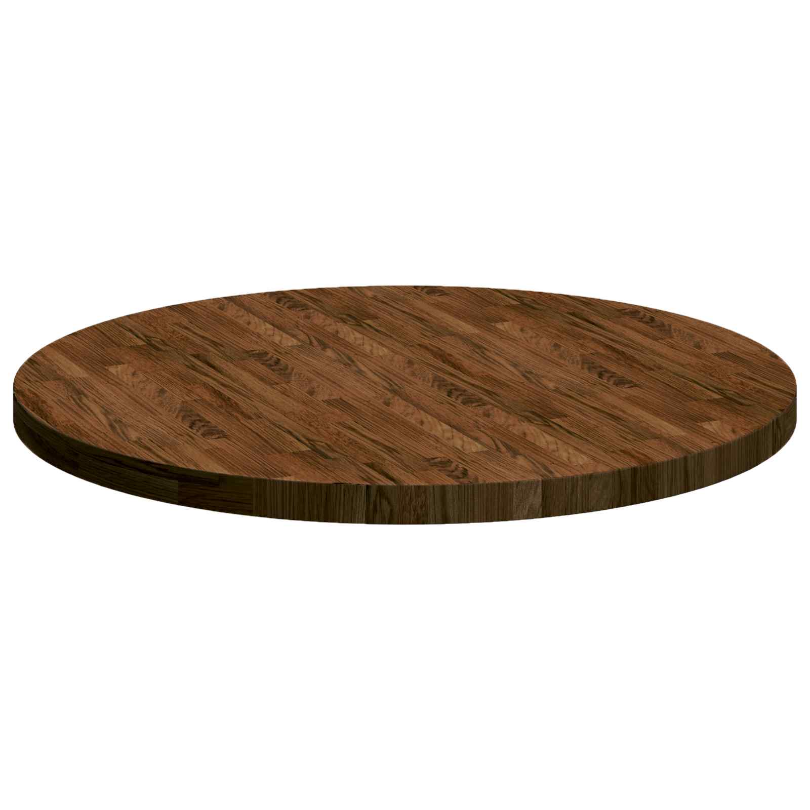 Tafelblad Donkerbruin Ø 90 x 4 cm Massief Eikenhout is nu te koop bij PeponiXL, paradijselijk wonen!