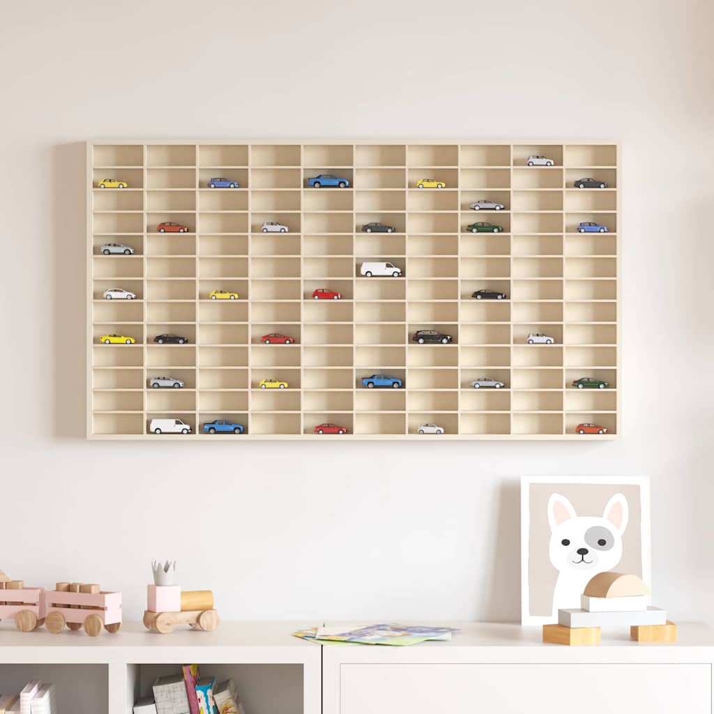 Muurdisplaykast met plank Beige 98 x 4,5 x 55 cm Bewerkt hout is nu te koop bij PeponiXL, paradijselijk wonen!