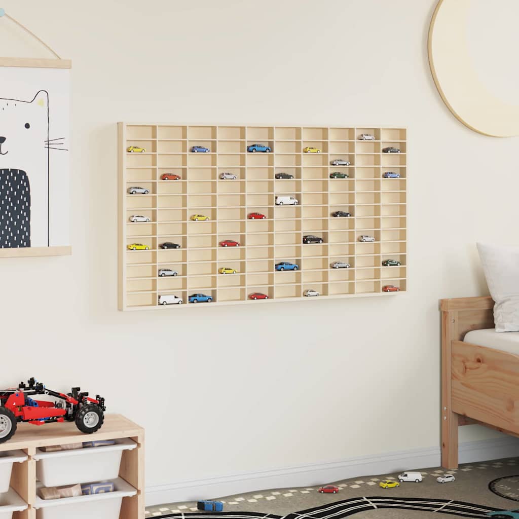 Muurdisplaykast met plank Beige 98 x 4,5 x 55 cm Bewerkt hout is nu te koop bij PeponiXL, paradijselijk wonen!