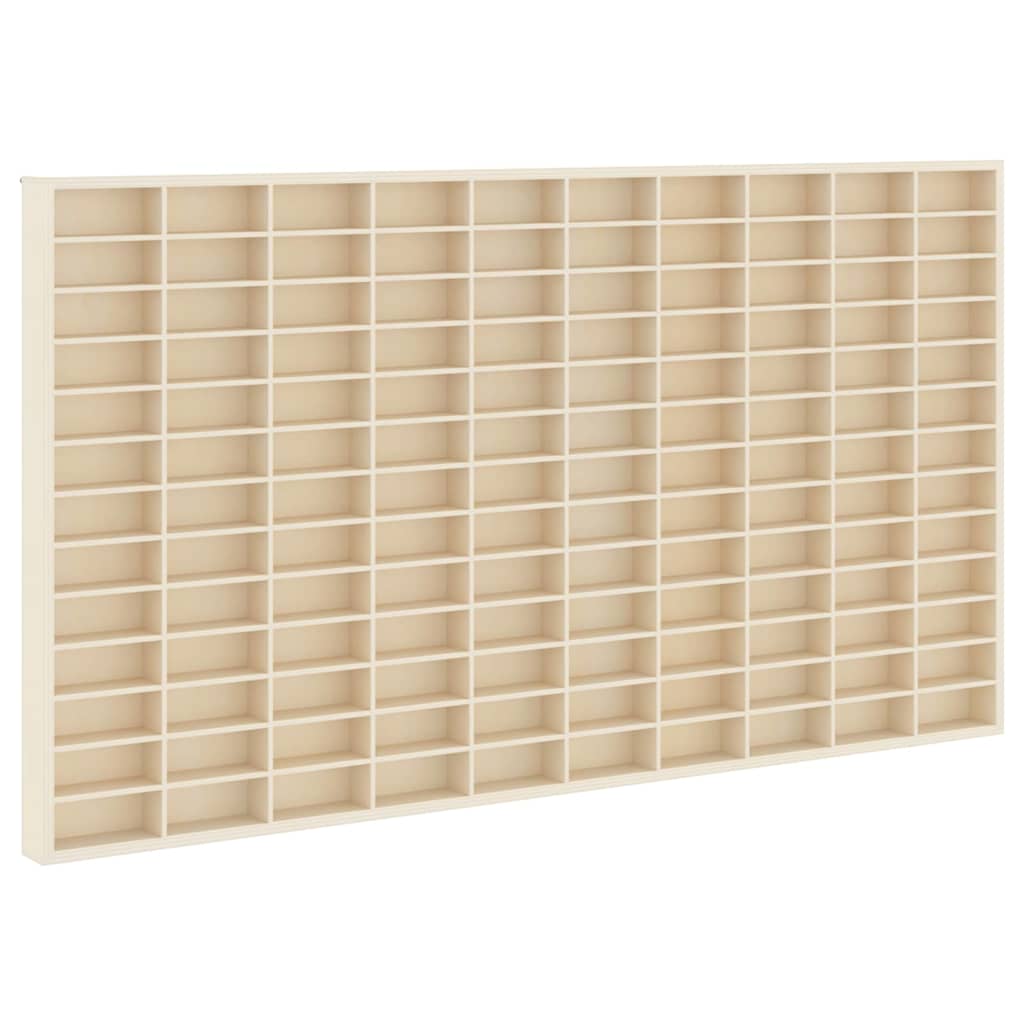 Muurdisplaykast met plank Beige 98 x 4,5 x 55 cm Bewerkt hout is nu te koop bij PeponiXL, paradijselijk wonen!