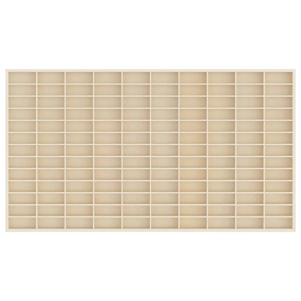 Muurdisplaykast met plank Beige 98 x 4,5 x 55 cm Bewerkt hout is nu te koop bij PeponiXL, paradijselijk wonen!